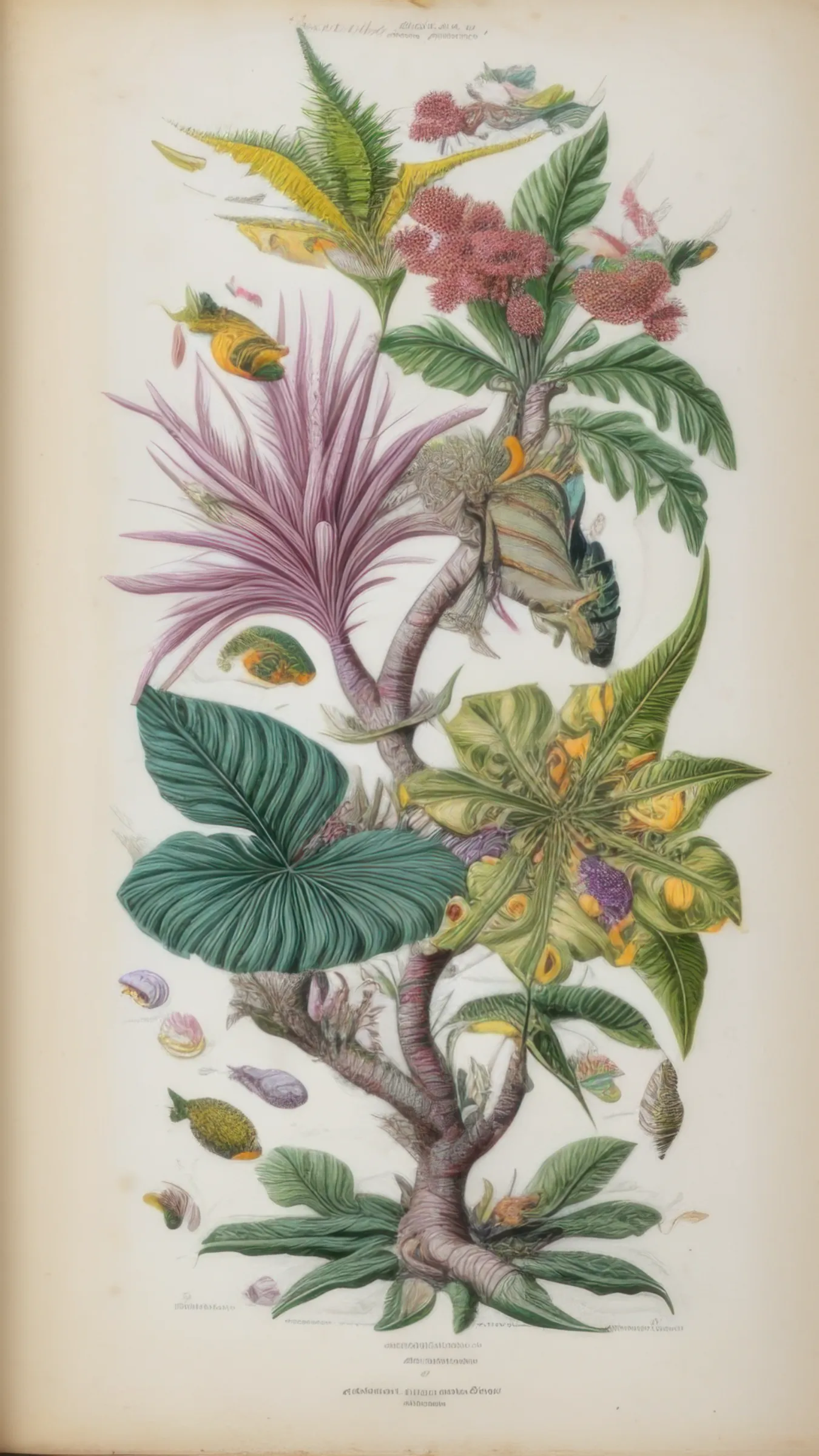 Part of the wider _Artificial Botany_ (2019) series, the _Unseen Flora_ collection shines a spotlight on the fantastical and surreal botanical illustrations created by four British scientists and artists: Charlotte Bancroft, Beatrice Hastings, Edmund Thorne and Theodore Winslow.
The collection has as its focus the concept of truth, contextualised in the contemporary digital age where the boundaries between real and virtual, natural and artificial, seem to become more and more obscure. Especially after the sudden influx of innovative technologies led by AI language models and image generation systems, the notion of truth has become even more arbitrary, always hidden behind a thin veil of plausibility and verisimilitude.  

_Unseen Flora_ stands at the interplay between these areas: the collection wants to explore unreal but plausible histories through the visual depictions of the four illustrators, offering us an unprecedented glimpse into their imaginary botanical dimensions.