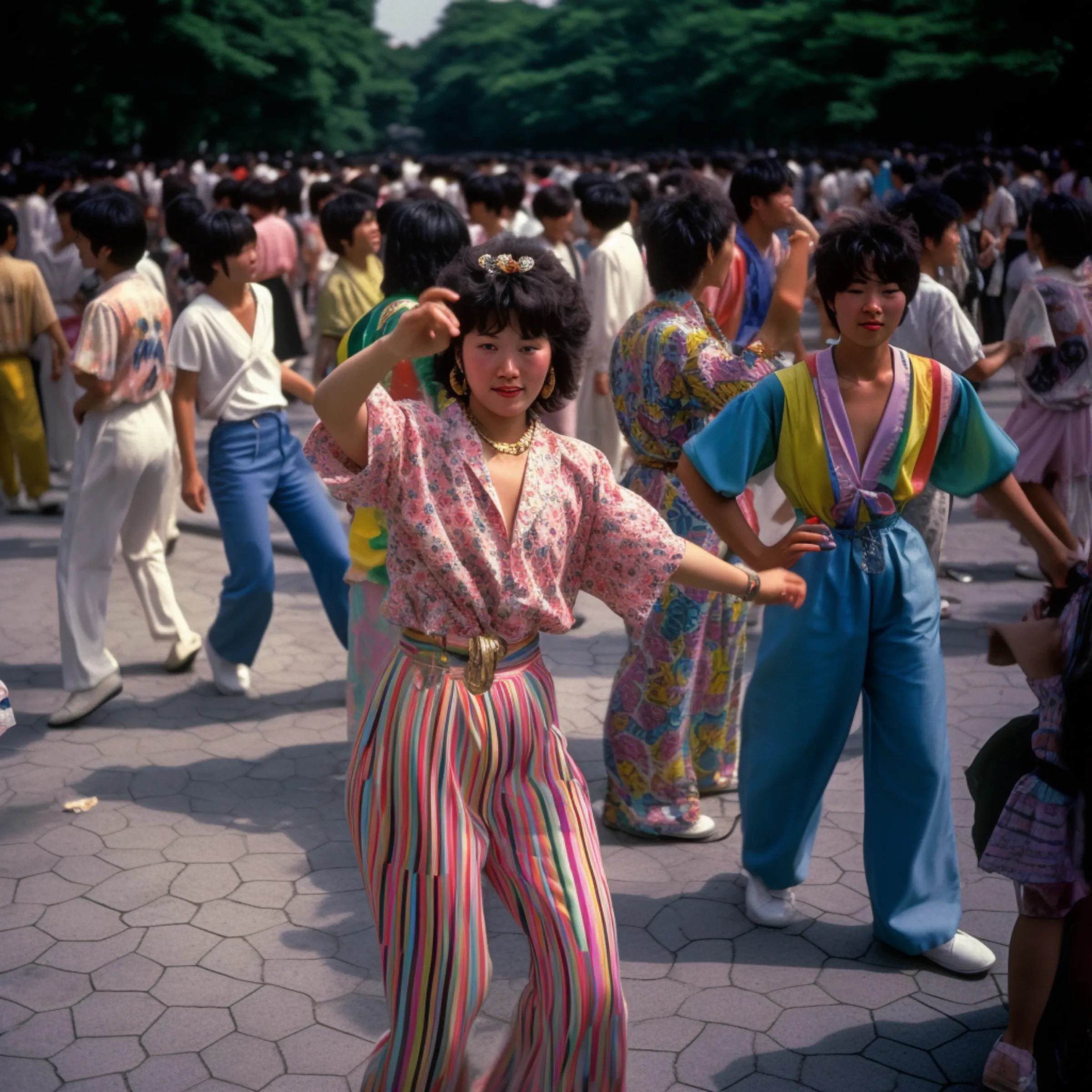 Neural Fad reimagines Tokyo street fashion history to examine the relationship between AI and memory.

In post-war Japan, distinctive magazines and television cultivated an aspirational youth culture that gave rise to unique fashion subcultures at different train stations around Tokyo. Inspired by the rebellious spirit of each generation and their projections towards an imagined future, Kusano produces records of subcultures that never actually existed.

Reimagining the rich vocabulary and history of Tokyo street fashion through AI, the collection takes the viewer across and beyond the post-war decades of Japanese fashion history —  from the Moga and Mobo of the 1940s to the Japanese hippies known as the Fūten Tribe, the Karasu Tribe of the 90s and the Gyaru and Decora fashion of the late 90s and early 2000 — to present Tokyo street fashion as imagined beyond time. 

Through this collaboration between AI and Japanese street fashion archives that she herself contributed to as a street photographer of Harajuku fashion,  Kusano uses emerging technologies to offer a retro-futuristic intervention into the landscape of Tokyo street fashion.