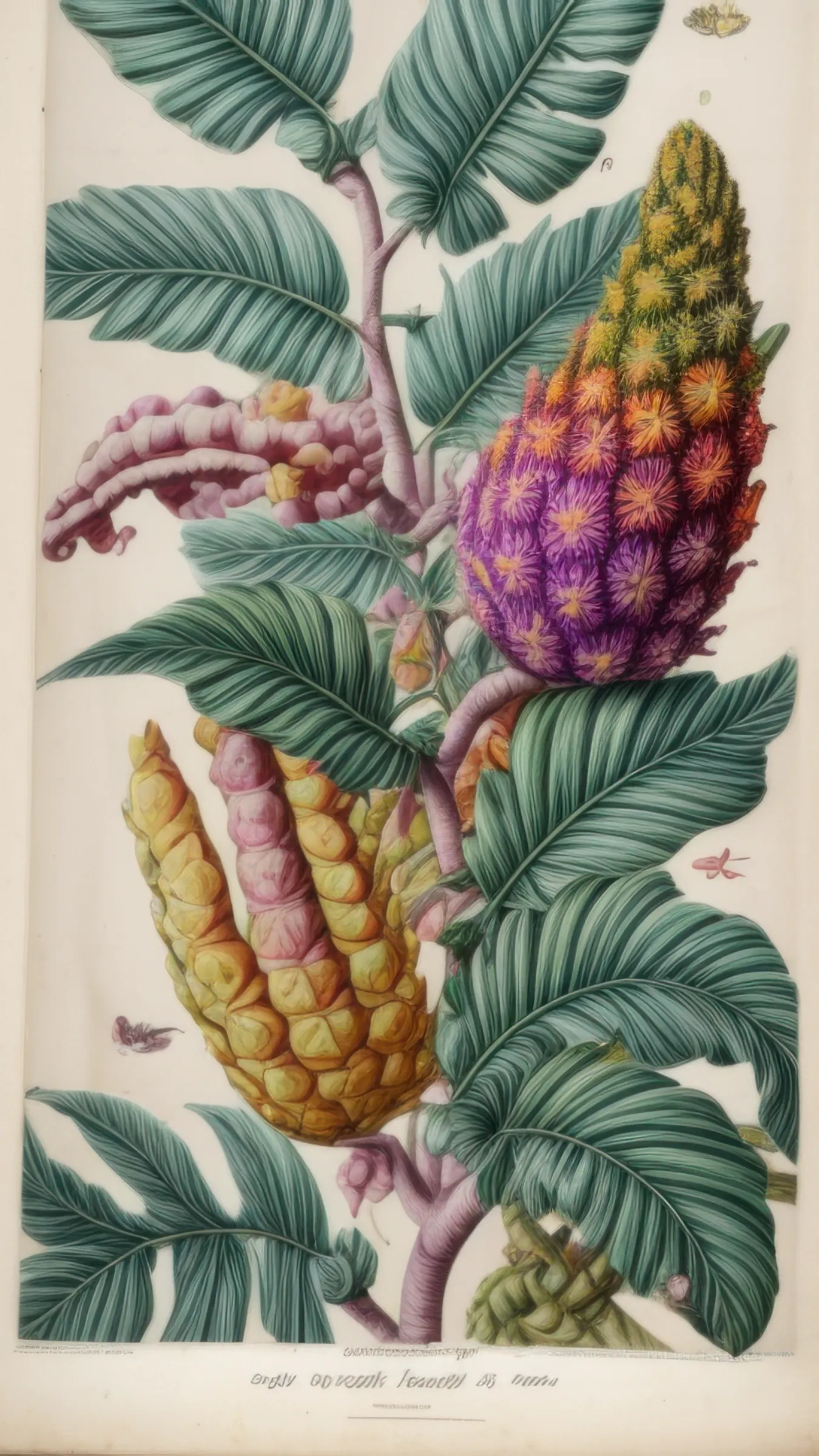 Part of the wider _Artificial Botany_ (2019) series, the _Unseen Flora_ collection shines a spotlight on the fantastical and surreal botanical illustrations created by four British scientists and artists: Charlotte Bancroft, Beatrice Hastings, Edmund Thorne and Theodore Winslow.
The collection has as its focus the concept of truth, contextualised in the contemporary digital age where the boundaries between real and virtual, natural and artificial, seem to become more and more obscure. Especially after the sudden influx of innovative technologies led by AI language models and image generation systems, the notion of truth has become even more arbitrary, always hidden behind a thin veil of plausibility and verisimilitude.  

_Unseen Flora_ stands at the interplay between these areas: the collection wants to explore unreal but plausible histories through the visual depictions of the four illustrators, offering us an unprecedented glimpse into their imaginary botanical dimensions.