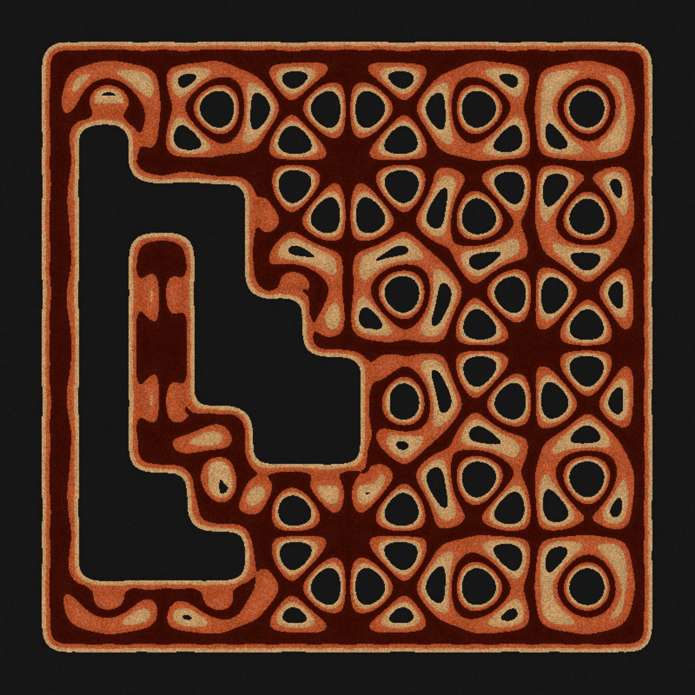 Whispering Sands is a series of 100 on-chain AI generated artworks. They embody an ode to machine language and to the intricate relationship between artificial intelligence, sanskrit, and binary. 

The artworks are composed of two elements: a downscaled AI generated letter, created using Generative Adversarial Networks, and a pattern created using a code created with Large Language Models, based on the Chladni formula. While the generated letters are inspired from the Sanskrit alphabet, the Chladni formula depicts the behavior of sand on a plate when the plate is subjected to a certain vibration, resulting in a visual representation of the sound associated with the frequency that caused the vibration. As a result, the letter and its sound are both AI generated, and represented visually in the artwork, and the final artwork is small enough to live on-chain.