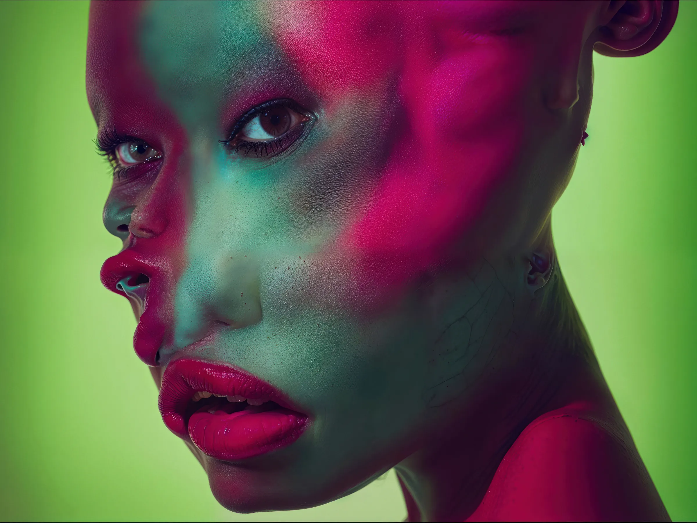 Aura is a collection of 100 high resolution AI-generated portraits, exploring the boundaries of realism versus imagination... how far a portrait image can be deconstructed so that a sense of humanity and emotion would still remain? Aura plays with our appreciation of realistic details in photography.