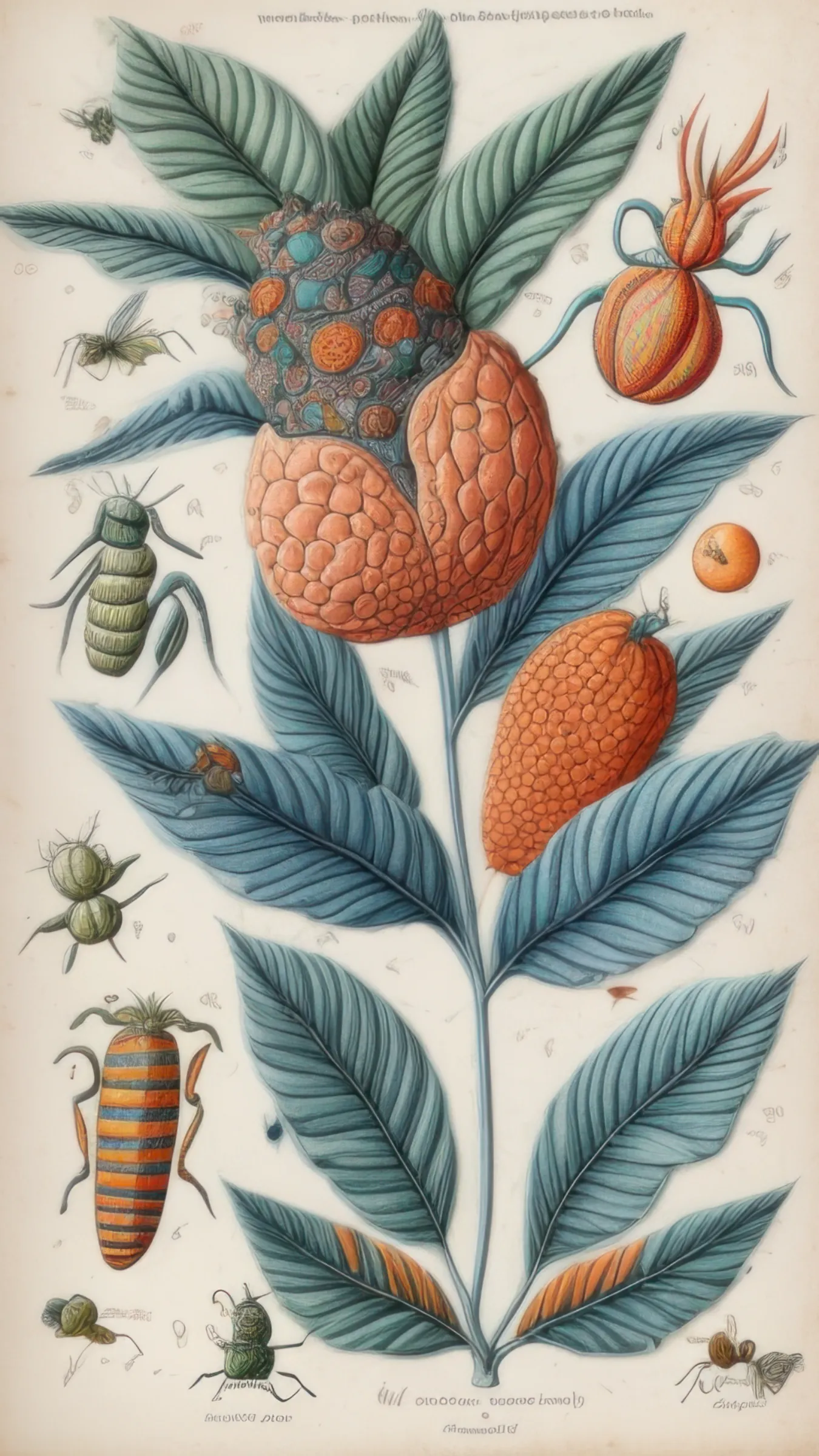 Part of the wider _Artificial Botany_ (2019) series, the _Unseen Flora_ collection shines a spotlight on the fantastical and surreal botanical illustrations created by four British scientists and artists: Charlotte Bancroft, Beatrice Hastings, Edmund Thorne and Theodore Winslow.
The collection has as its focus the concept of truth, contextualised in the contemporary digital age where the boundaries between real and virtual, natural and artificial, seem to become more and more obscure. Especially after the sudden influx of innovative technologies led by AI language models and image generation systems, the notion of truth has become even more arbitrary, always hidden behind a thin veil of plausibility and verisimilitude.  

_Unseen Flora_ stands at the interplay between these areas: the collection wants to explore unreal but plausible histories through the visual depictions of the four illustrators, offering us an unprecedented glimpse into their imaginary botanical dimensions.