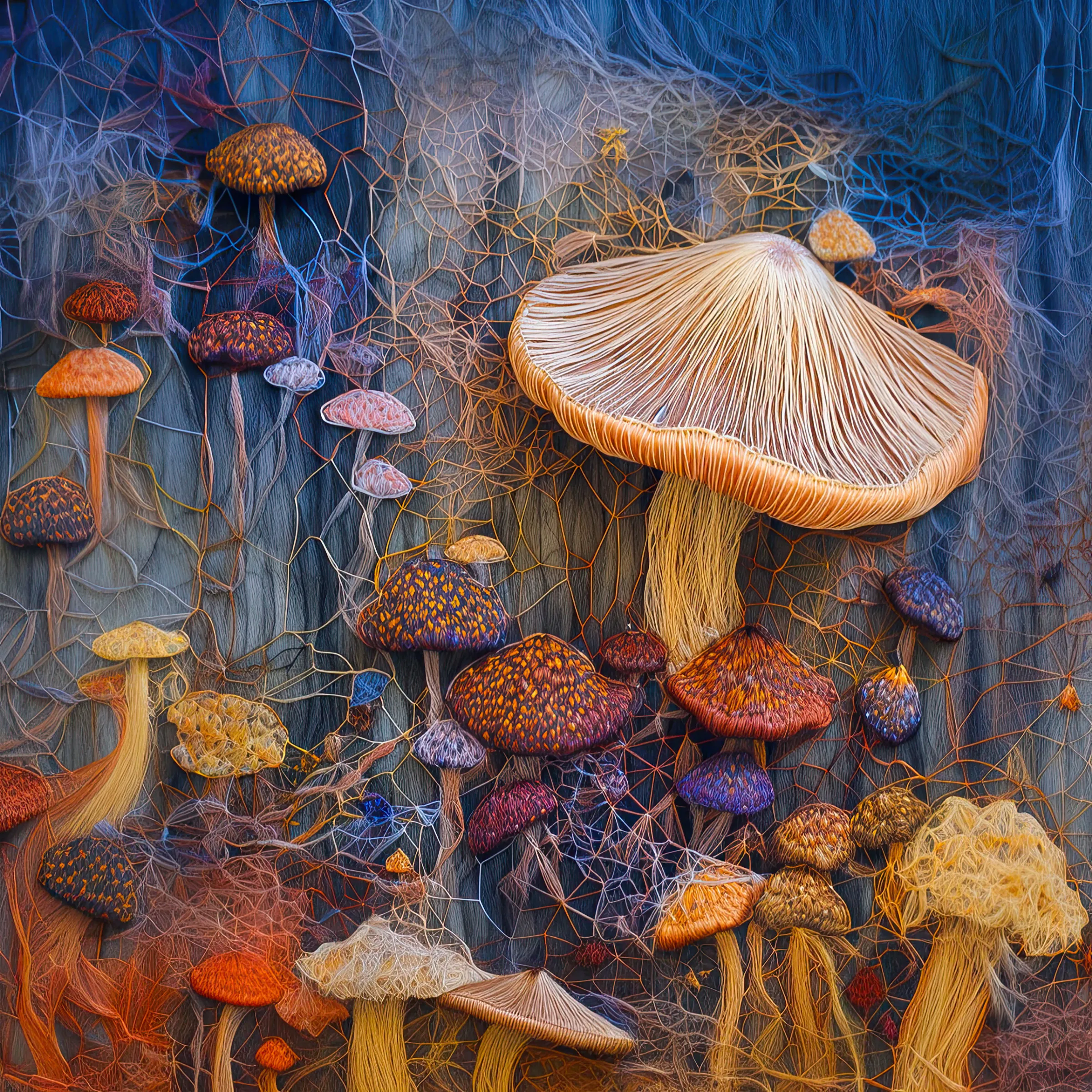 Welcome to "Kinoko Dreams," a collection of Japanese artworks inspired by my adventures in the magical world of mushroom picking in Japan.

Imagine spending weekends in the autumn, not at home, but in the forests around Tokyo with my dad's work buddies. It seemed a bit strange at first – choosing colleagues over family during free time. But in Japan, work is more than just a job; it's like a second family, a big part of social life.

Our journeys took us to places like Chichibu-Tama-Kai National Park and the Okutama region, where diverse flora, including lots of mushrooms, awaited. Together, we collected these little treasures as a way to bond, relax, and shake off stress.

While picking mushrooms, my friends shared captivating stories about Japanese myths tied to these fungi. One story stood out – the Matsutake myth. It's a pine mushroom symbolizing good fortune and happiness, especially during the beautiful autumn harvest season.

We also discovered other awesome mushrooms like Shiitake, Maitake, and Enoki. Each had its own story and importance, even in Japanese cooking. Recipes were shared, making our mushroom adventures not just about picking but also about creating delicious meals together.

All these incredible memories sparked the idea to turn my experiences into art. "Kinoko Dreams" is a way to share the joy, stories, and magic of mushrooms with you. These artworks, filled with love and nostalgia, will be released during NFT Paris with Bright Moments, inviting you to join the whimsical journey of "Kinoko Dreams."