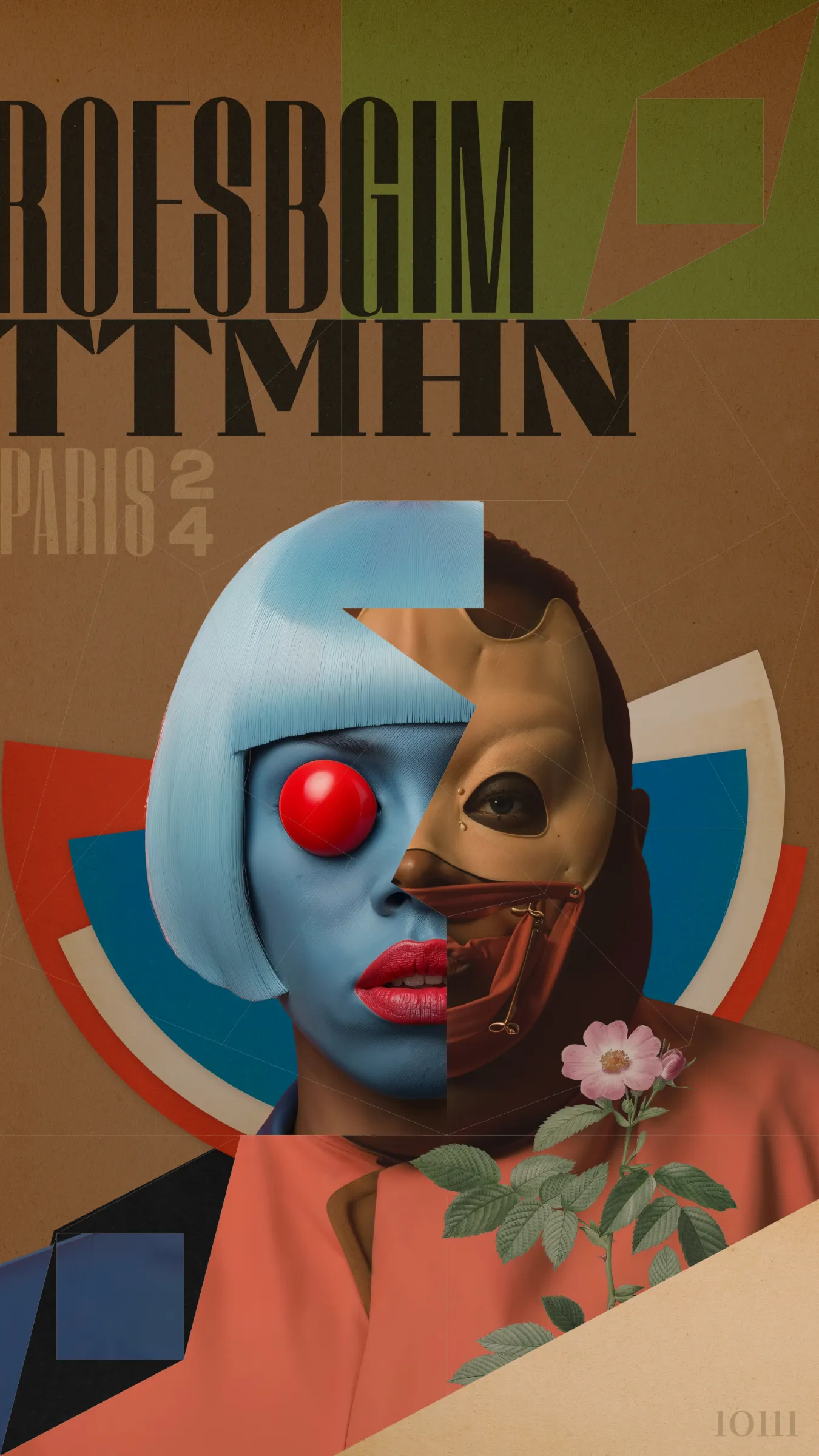 Drawing on parallels between the 1920s avant-garde and 2020s generative art, my collection aims to create composite portraits of characters that never existed, blending Dadaism, binary code, and a grid system inspired by the Paris arrondissements, into a retro-futuristic extravaganza that transcends time and digital boundaries.