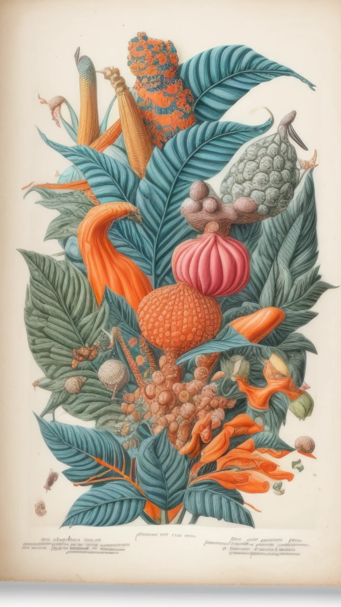 Part of the wider _Artificial Botany_ (2019) series, the _Unseen Flora_ collection shines a spotlight on the fantastical and surreal botanical illustrations created by four British scientists and artists: Charlotte Bancroft, Beatrice Hastings, Edmund Thorne and Theodore Winslow.
The collection has as its focus the concept of truth, contextualised in the contemporary digital age where the boundaries between real and virtual, natural and artificial, seem to become more and more obscure. Especially after the sudden influx of innovative technologies led by AI language models and image generation systems, the notion of truth has become even more arbitrary, always hidden behind a thin veil of plausibility and verisimilitude.  

_Unseen Flora_ stands at the interplay between these areas: the collection wants to explore unreal but plausible histories through the visual depictions of the four illustrators, offering us an unprecedented glimpse into their imaginary botanical dimensions.