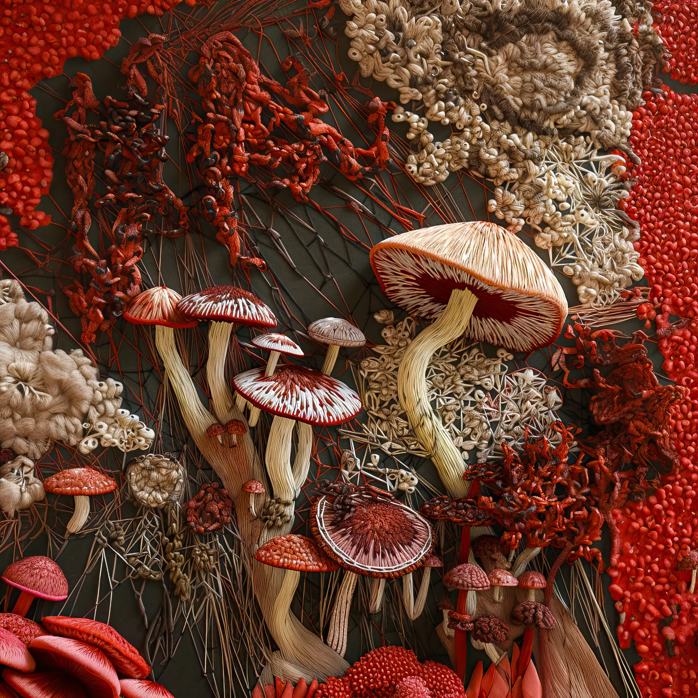 Welcome to "Kinoko Dreams," a collection of Japanese artworks inspired by my adventures in the magical world of mushroom picking in Japan.

Imagine spending weekends in the autumn, not at home, but in the forests around Tokyo with my dad's work buddies. It seemed a bit strange at first – choosing colleagues over family during free time. But in Japan, work is more than just a job; it's like a second family, a big part of social life.

Our journeys took us to places like Chichibu-Tama-Kai National Park and the Okutama region, where diverse flora, including lots of mushrooms, awaited. Together, we collected these little treasures as a way to bond, relax, and shake off stress.

While picking mushrooms, my friends shared captivating stories about Japanese myths tied to these fungi. One story stood out – the Matsutake myth. It's a pine mushroom symbolizing good fortune and happiness, especially during the beautiful autumn harvest season.

We also discovered other awesome mushrooms like Shiitake, Maitake, and Enoki. Each had its own story and importance, even in Japanese cooking. Recipes were shared, making our mushroom adventures not just about picking but also about creating delicious meals together.

All these incredible memories sparked the idea to turn my experiences into art. "Kinoko Dreams" is a way to share the joy, stories, and magic of mushrooms with you. These artworks, filled with love and nostalgia, will be released during NFT Paris with Bright Moments, inviting you to join the whimsical journey of "Kinoko Dreams."