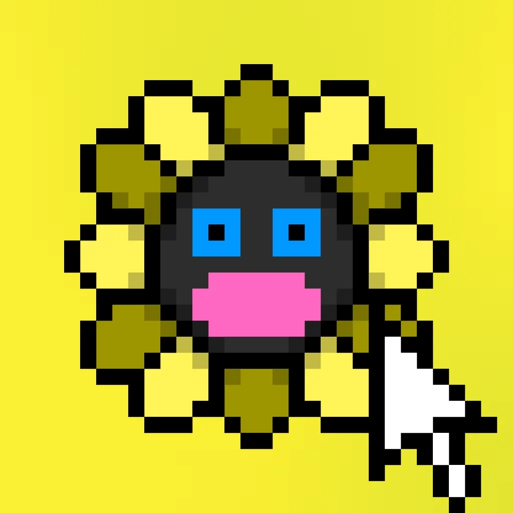 Murakami.Flowers is a work in which artist Takashi Murakami’s representative artwork, flowers, are expressed as dot art evocative of Japanese TV games created in the 1970s. The work is being developed with the number 108 as the keyword; a combination of 108 backgrounds and flower colors make up a field, and there are 108 fields. Each field has 108 flower images, resulting in 11,664 flower images in total. The number 108 is a reference to bonnō, or earthly temptations.

Murakami.Flowers NFTs are subject to the Collector Terms available here:https://murakamiflowers.kaikaikiki.com/collector.html. If you buy a Murakami.Flowers NFT, you do not receive commercial rights in the corresponding artwork.

©Takashi Murakami/Kaikai Kiki Co., Ltd. All Rights Reserved.