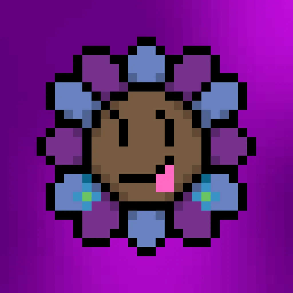 Murakami.Flowers is a work in which artist Takashi Murakami’s representative artwork, flowers, are expressed as dot art evocative of Japanese TV games created in the 1970s. The work is being developed with the number 108 as the keyword; a combination of 108 backgrounds and flower colors make up a field, and there are 108 fields. Each field has 108 flower images, resulting in 11,664 flower images in total. The number 108 is a reference to bonnō, or earthly temptations.

Murakami.Flowers NFTs are subject to the Collector Terms available here:https://murakamiflowers.kaikaikiki.com/collector.html. If you buy a Murakami.Flowers NFT, you do not receive commercial rights in the corresponding artwork.

©Takashi Murakami/Kaikai Kiki Co., Ltd. All Rights Reserved.