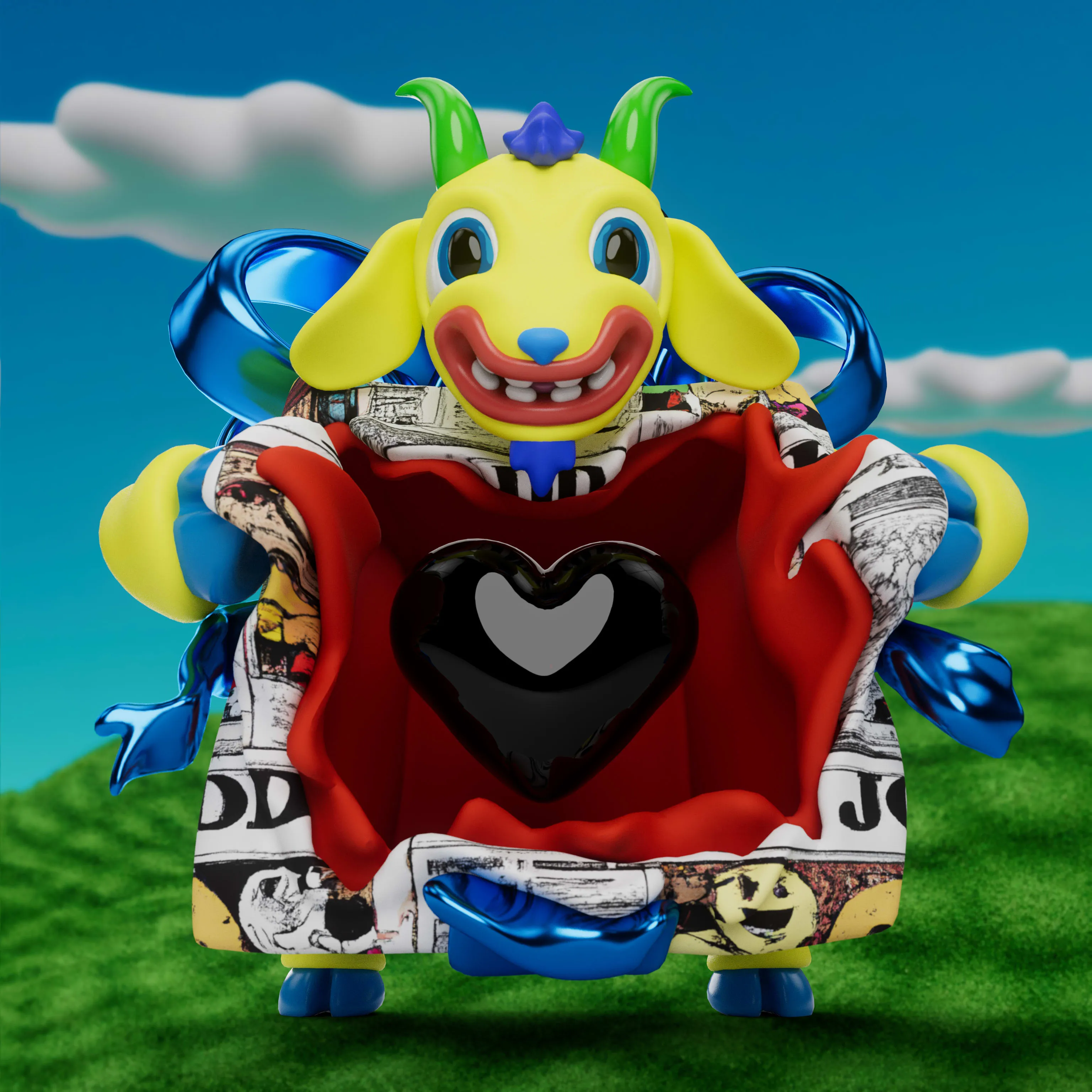 VeeFriends Mini Drops *Gift Goat JOY* - Created By [VeeFriends](https://veefriends.com) and [JOY](https://twitter.com/johnorionyoung)

*Gift Goat JOY* is a collection of 555 unique NFTs. 

Artist John Orion Young, known as JOY, brings his exuberant and colorful JOYWORLD style to the Gift Goat universe.

The original owner of this NFT also received a June Oven, a technologically innovative space-saving smart kitchen that combines 6 appliances into one.

This token is a part of the Gift Goat series and a VeeFriends Mini Drop collectible that lives on the Ethereum blockchain. 'Gift Goat JOY' is gift #9 of 18. 

This NFT does not grant you previous or future gifts from the Gift Goat Gifting Experience. For more information on the Gift Goat Series, please visit: https://veefriends.com/giftgoat

JOY

[joy.world](https://www.joy.world/)<br />
[Instagram](https://www.instagram.com/johnorionyoung/)<br />
[Twitter](https://twitter.com/johnorionyoung)