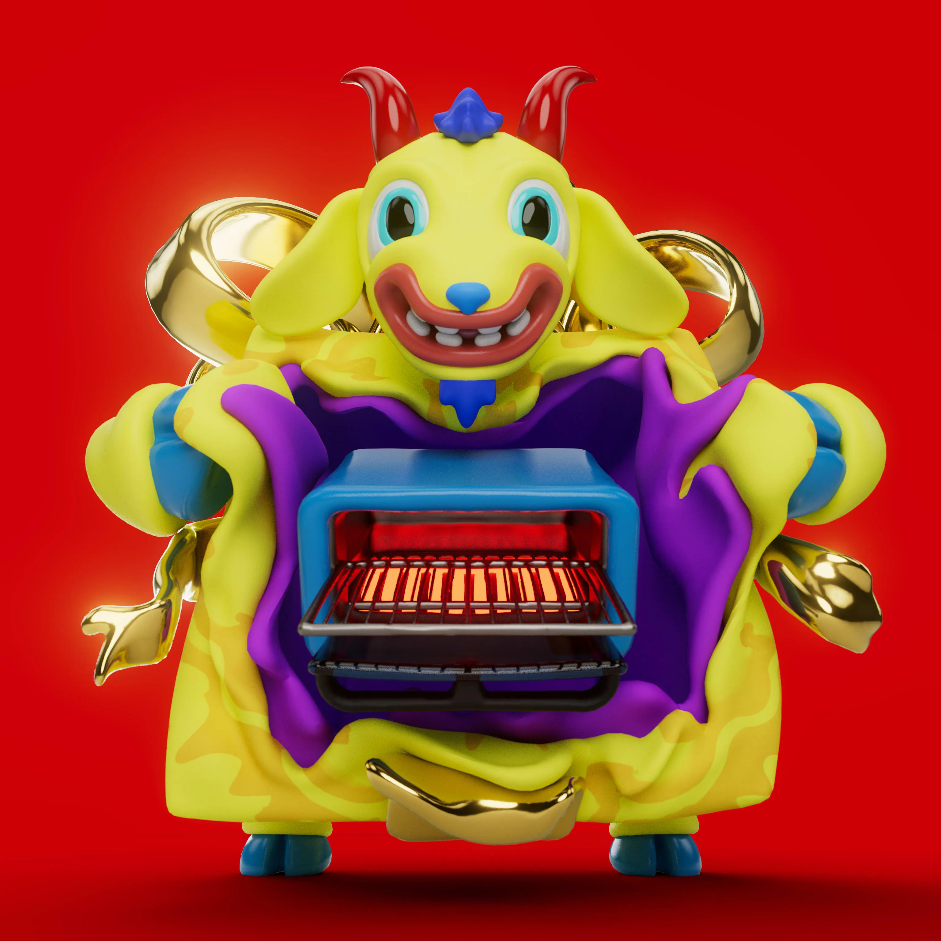 VeeFriends Mini Drops *Gift Goat JOY* - Created By [VeeFriends](https://veefriends.com) and [JOY](https://twitter.com/johnorionyoung)

*Gift Goat JOY* is a collection of 555 unique NFTs. 

Artist John Orion Young, known as JOY, brings his exuberant and colorful JOYWORLD style to the Gift Goat universe.

The original owner of this NFT also received a June Oven, a technologically innovative space-saving smart kitchen that combines 6 appliances into one.

This token is a part of the Gift Goat series and a VeeFriends Mini Drop collectible that lives on the Ethereum blockchain. 'Gift Goat JOY' is gift #9 of 18. 

This NFT does not grant you previous or future gifts from the Gift Goat Gifting Experience. For more information on the Gift Goat Series, please visit: https://veefriends.com/giftgoat

JOY

[joy.world](https://www.joy.world/)<br />
[Instagram](https://www.instagram.com/johnorionyoung/)<br />
[Twitter](https://twitter.com/johnorionyoung)