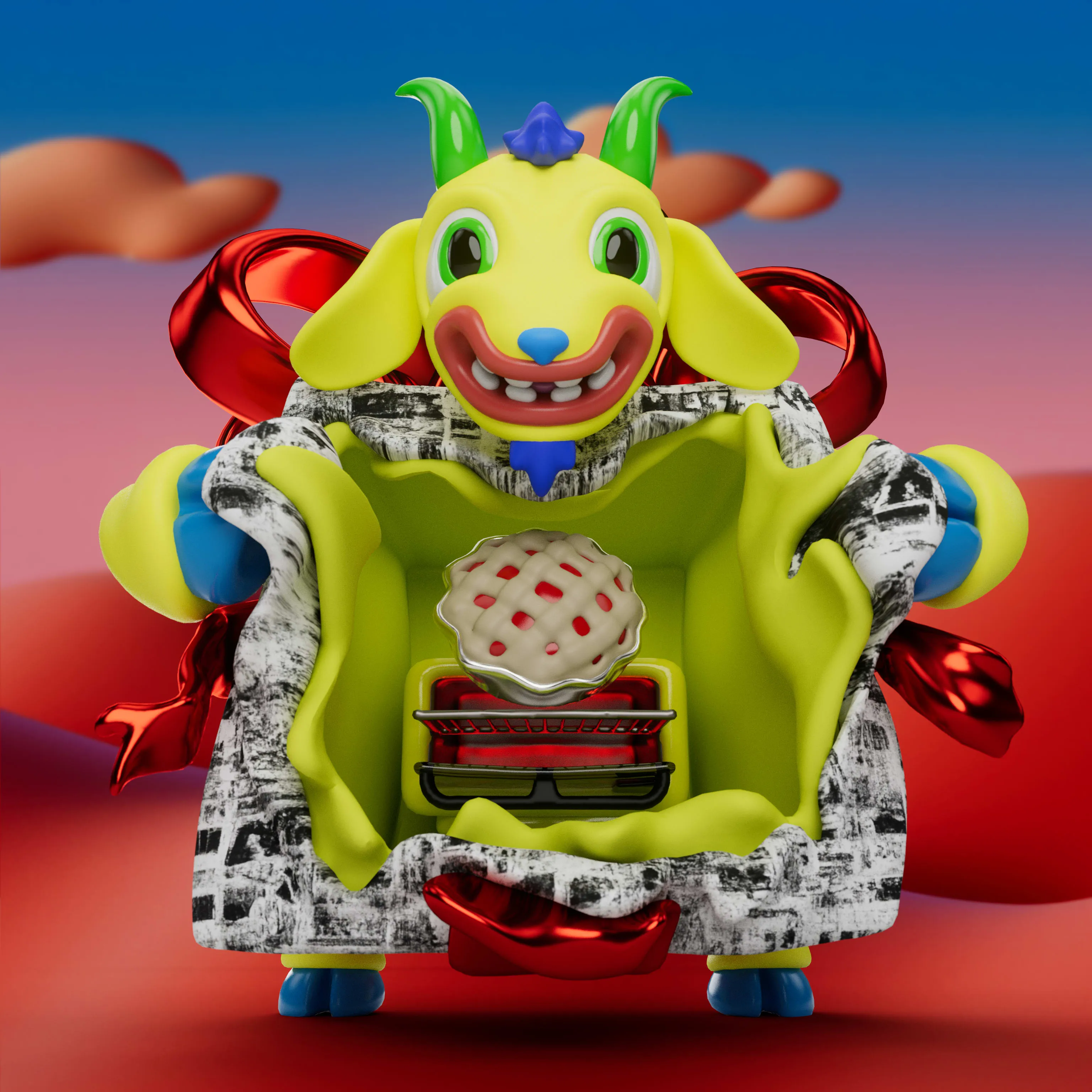 VeeFriends Mini Drops *Gift Goat JOY* - Created By [VeeFriends](https://veefriends.com) and [JOY](https://twitter.com/johnorionyoung)

*Gift Goat JOY* is a collection of 555 unique NFTs. 

Artist John Orion Young, known as JOY, brings his exuberant and colorful JOYWORLD style to the Gift Goat universe.

The original owner of this NFT also received a June Oven, a technologically innovative space-saving smart kitchen that combines 6 appliances into one.

This token is a part of the Gift Goat series and a VeeFriends Mini Drop collectible that lives on the Ethereum blockchain. 'Gift Goat JOY' is gift #9 of 18. 

This NFT does not grant you previous or future gifts from the Gift Goat Gifting Experience. For more information on the Gift Goat Series, please visit: https://veefriends.com/giftgoat

JOY

[joy.world](https://www.joy.world/)<br />
[Instagram](https://www.instagram.com/johnorionyoung/)<br />
[Twitter](https://twitter.com/johnorionyoung)