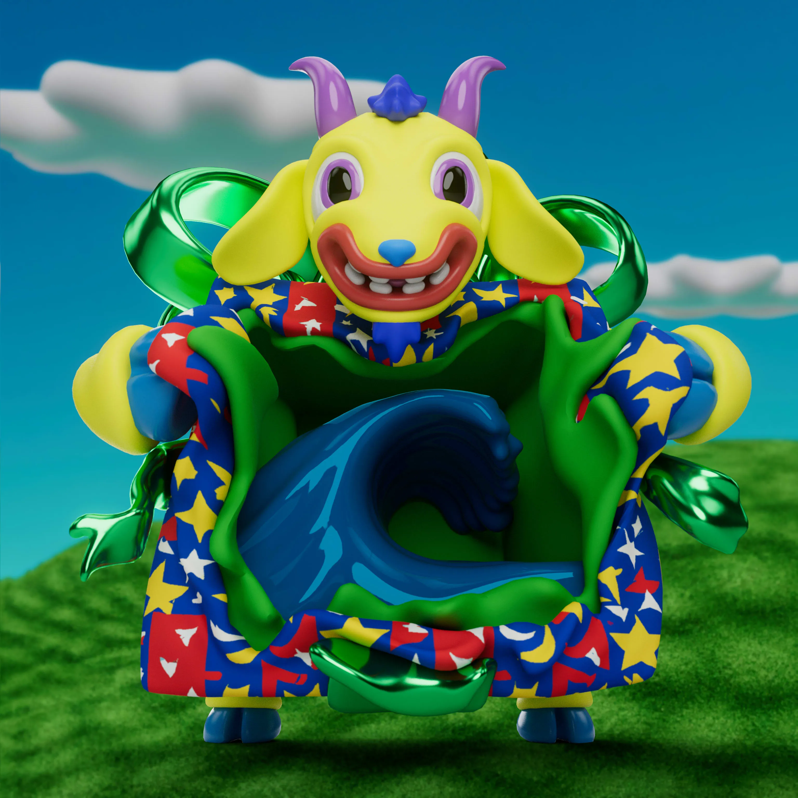 VeeFriends Mini Drops *Gift Goat JOY* - Created By [VeeFriends](https://veefriends.com) and [JOY](https://twitter.com/johnorionyoung)

*Gift Goat JOY* is a collection of 555 unique NFTs. 

Artist John Orion Young, known as JOY, brings his exuberant and colorful JOYWORLD style to the Gift Goat universe.

The original owner of this NFT also received a June Oven, a technologically innovative space-saving smart kitchen that combines 6 appliances into one.

This token is a part of the Gift Goat series and a VeeFriends Mini Drop collectible that lives on the Ethereum blockchain. 'Gift Goat JOY' is gift #9 of 18. 

This NFT does not grant you previous or future gifts from the Gift Goat Gifting Experience. For more information on the Gift Goat Series, please visit: https://veefriends.com/giftgoat

JOY

[joy.world](https://www.joy.world/)<br />
[Instagram](https://www.instagram.com/johnorionyoung/)<br />
[Twitter](https://twitter.com/johnorionyoung)