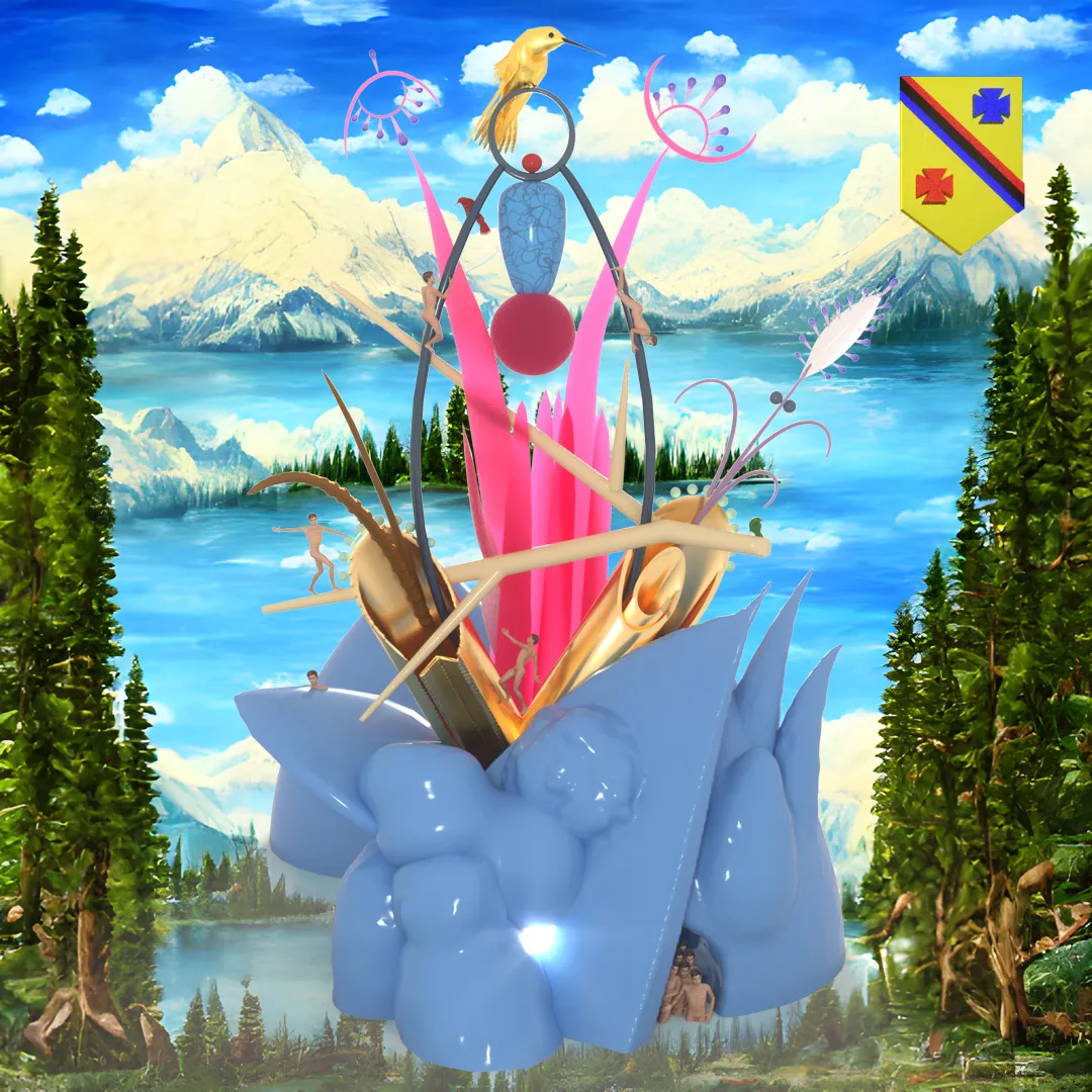 Gardens of Felt Zine is a limited edition 1/1 art collection inspired by The Garden of Earthly Delights with original 3D renderings by Ty Vadovich; AI, and executive production by Mark Sabb; and Web3 development by Max Bochman