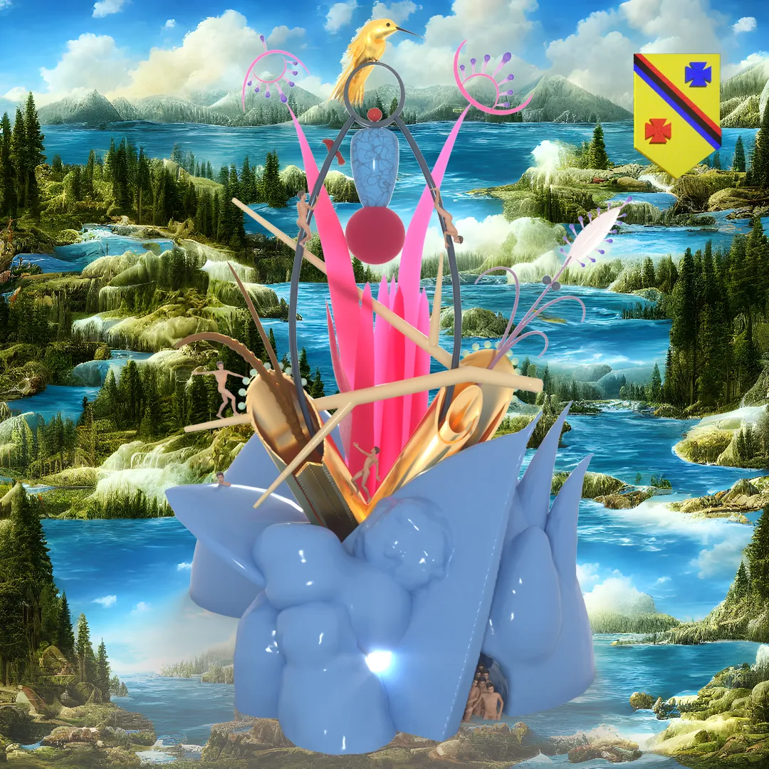Gardens of Felt Zine is a limited edition 1/1 art collection inspired by The Garden of Earthly Delights with original 3D renderings by Ty Vadovich; AI, and executive production by Mark Sabb; and Web3 development by Max Bochman