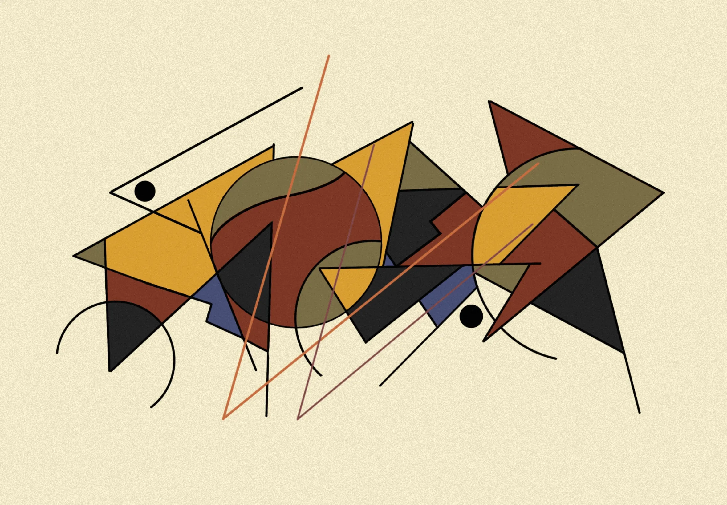 In creating this work, I was aiming more for simplicity of forms, to show them purely to the viewer, to make them feel how our life is actually abstractly minimalistic, and when I chose colors, I thought about notes and how they remind me of life in geometric forms.
Creating a balance between shapes, between colors, adding black and seeing how our lives are colorful and always in balance if you don't dwell on black.

Live, feel and most importantly, love.