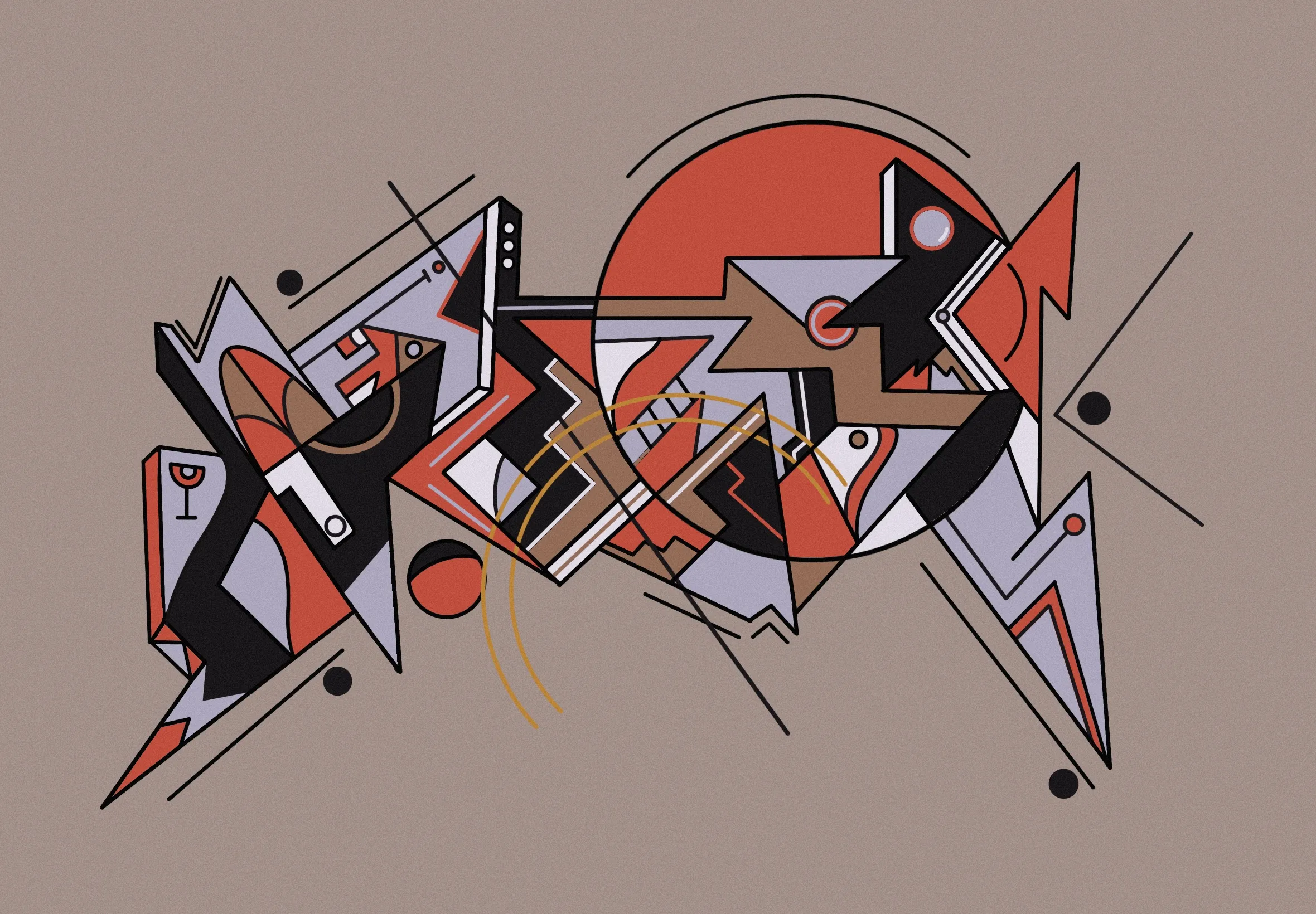 In this artwork I show a chorus of geometric abstraction

Details:
2360x1640px
1.6 Mb