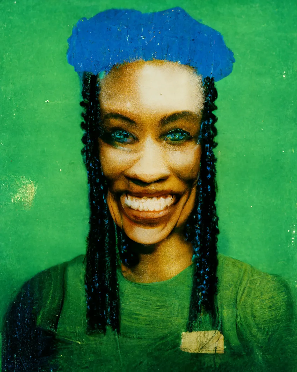 A visual exploration of Black hair texture and hairstyles as interpreted by Midjourney's (v3) text-to-image algorithm. I'm interested in the algorithm's visualizations of the type 4 hair texture, which is characterized by its tight, dense, and coily strands. What does the algorithm make of the coils and twists? What does it make of the way type 4 hair can be styled in an Afro, in box-braids?

