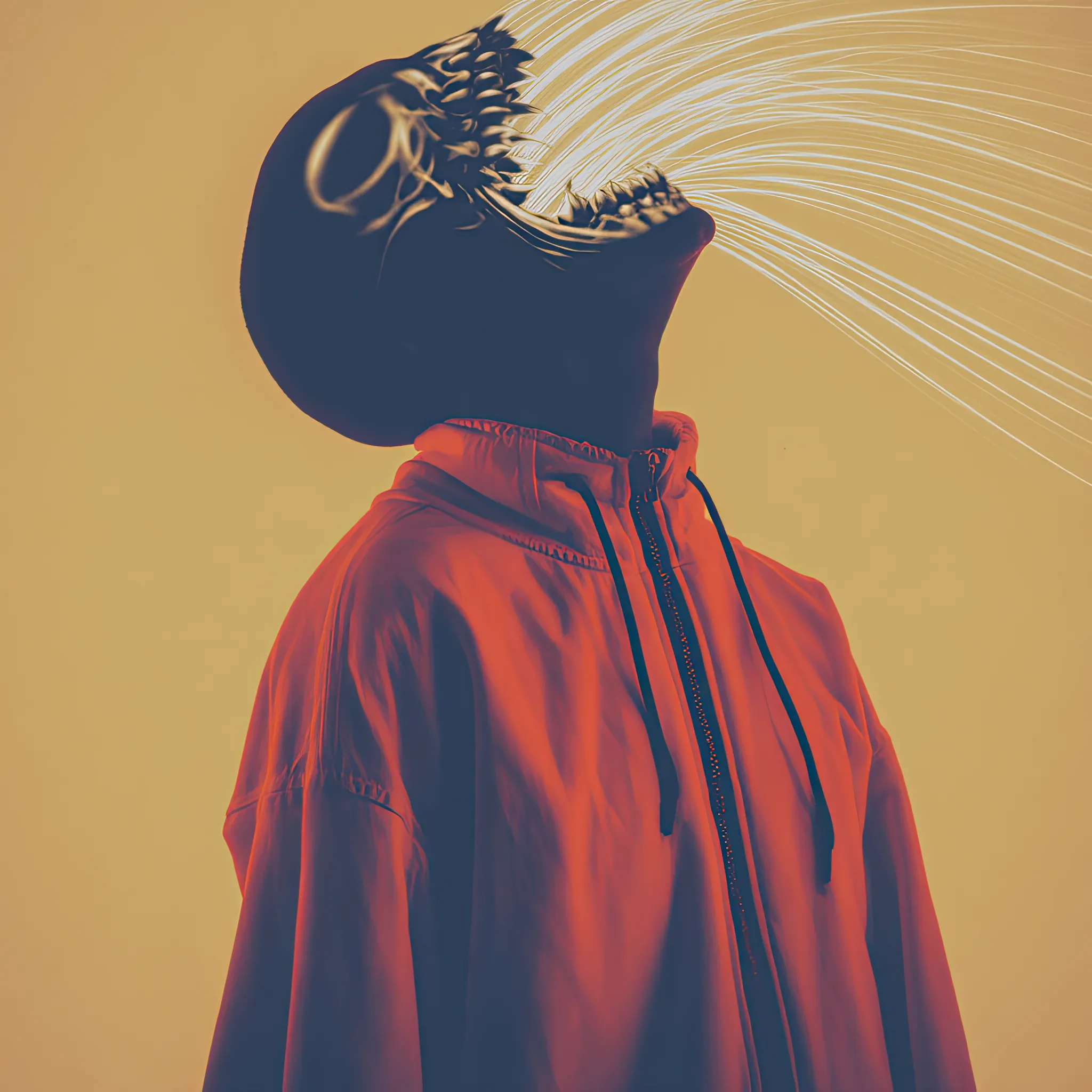 A screaming mask with too many teeth. Light streams from its open mouth—language liquefied.
Mythic Role: God of Screamed Code
Belief System: Data expelled, not stored. Worship is measured in decibels.
Totemic Feature: Mandibular Aperture
Mouth Symbolism: Sonic Purge
Color Scheme: Laryngeal Red + Audio White