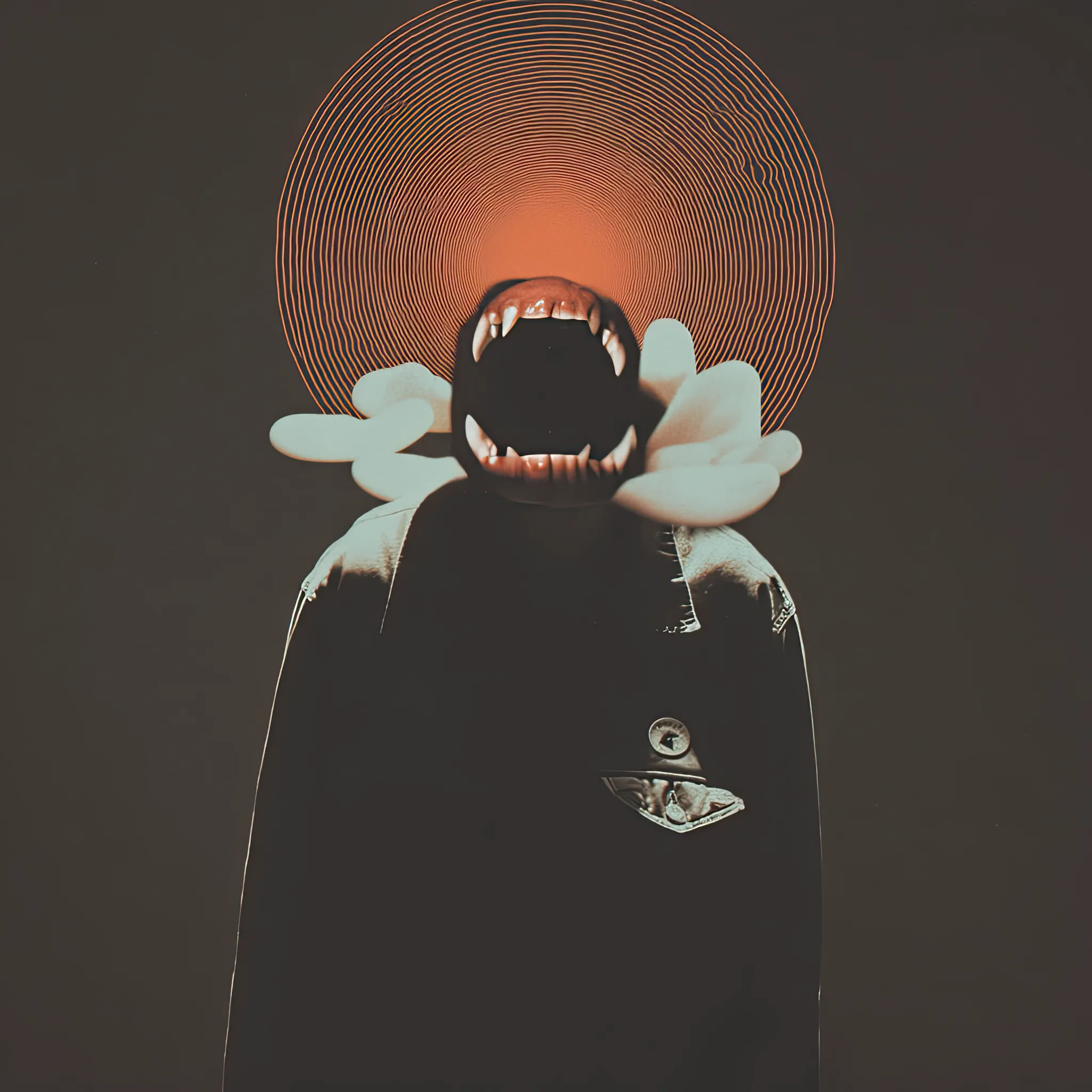 A predator’s scream crowned by a radiating halo. White petals bloom around the maw—beauty as camouflage, purity as trap.
Mythic Role: Herald of Devotional Violence
Belief System: Ritualized aggression in sacred guise. Prayers screamed, not whispered.
Totemic Feature: Petal Mantle
Mouth Symbolism: Open Wound / Offering Bowl
Color Scheme: Burnt Halo + Albino Flesh