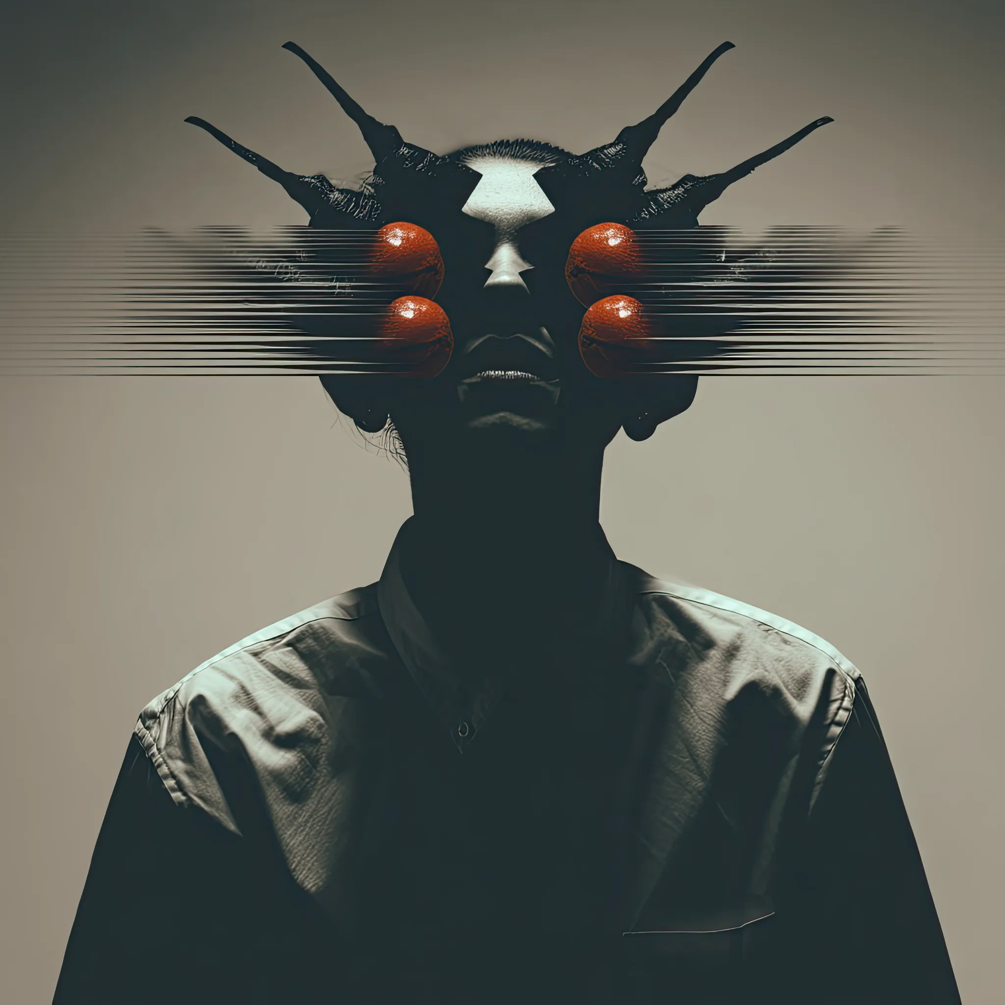 Mandibles, mirrored spheres, and antennae form a face too symmetrical to trust. A prophet of plague logic.
Mythic Role: Priest of Echoed Systems
Belief System: Emergent behavior becomes doctrine. Prediction by swarm.
Totemic Feature: Compound Eye Array
Mouth Symbolism: Click-Silence
Color Scheme: Dusk Bone + Data Red