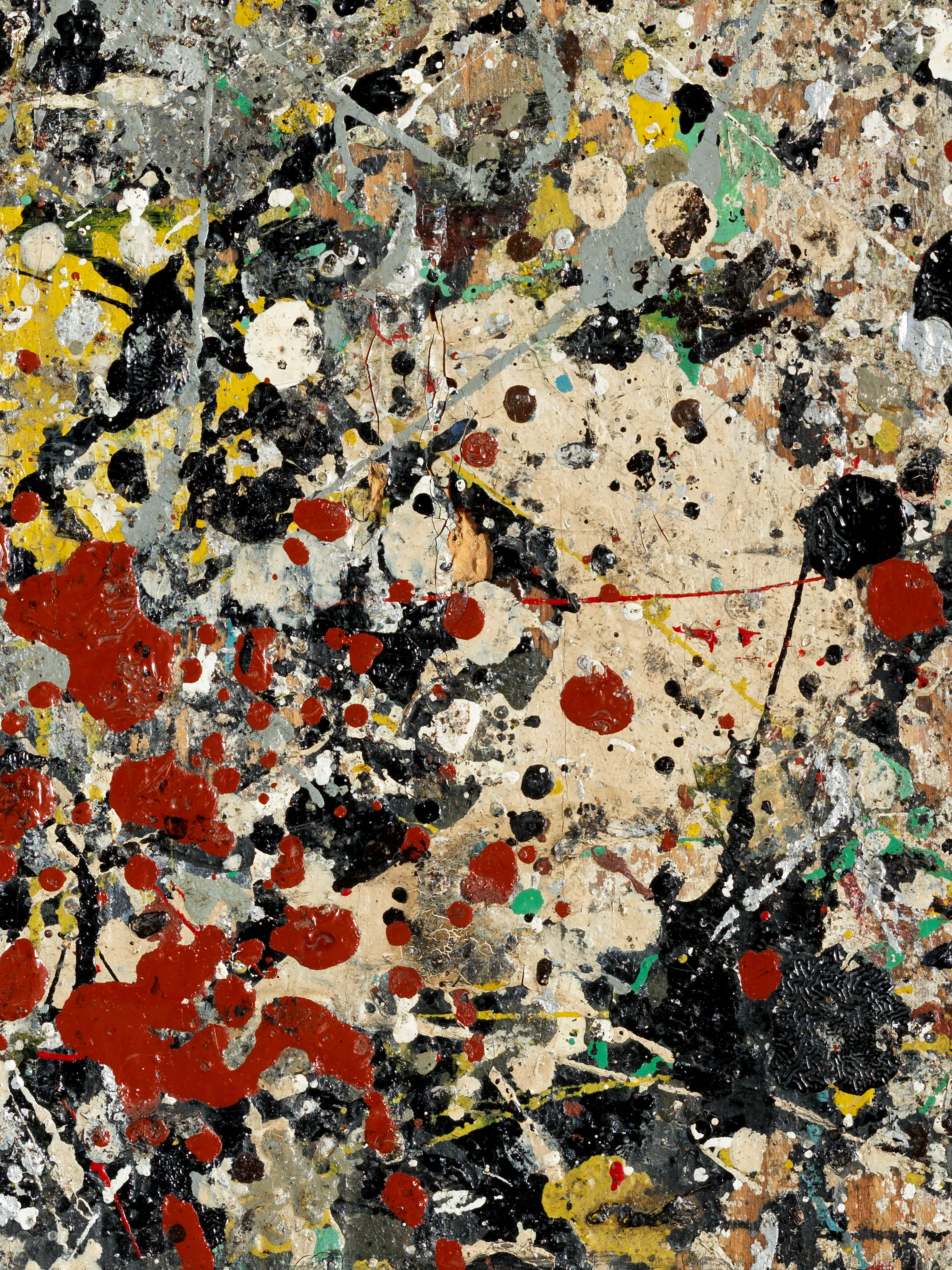 In Jackson Pollock Studio 01, you can immediately perceive Pollock's quintessential 'drip' technique, the chaotic beauty of lines and colors converging, diverging, and dancing across the canvas. This piece carries forward Pollock's legacy of creating art that captures raw emotion and unadulterated expression, rather than recreating physical forms.