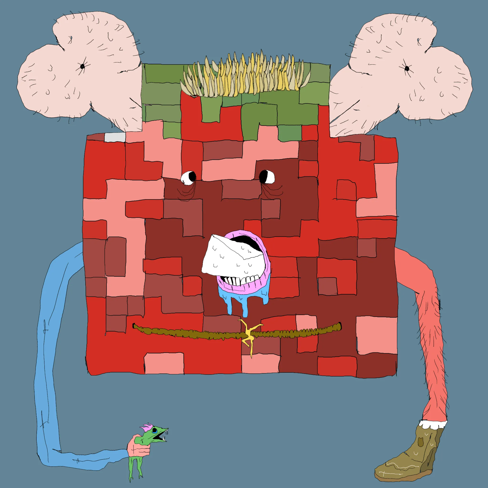 gristle buddee #241 has birthed flaccidly into the world. the next evolution of digital art is here and it's fuckable.