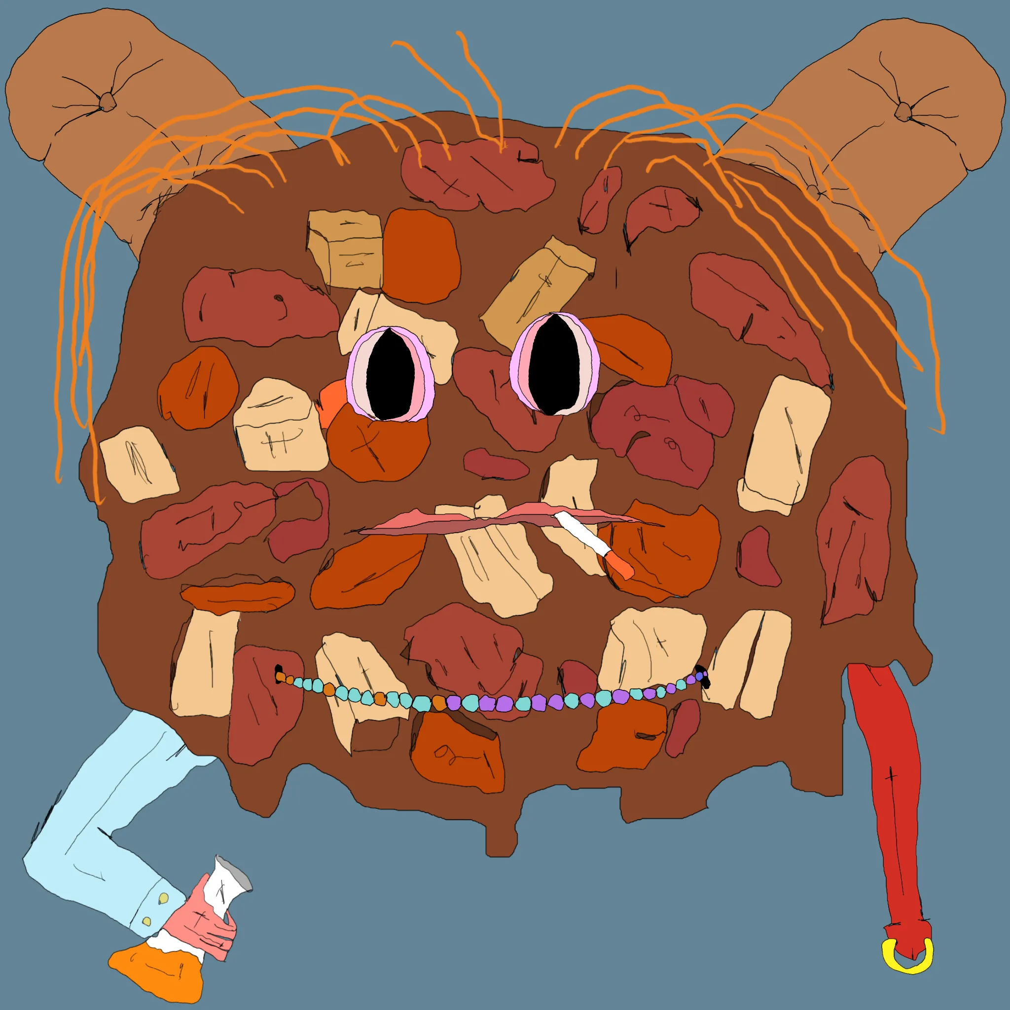 gristle buddee #619 has birthed flaccidly into the world. the next evolution of digital art is here and it's fuckable.