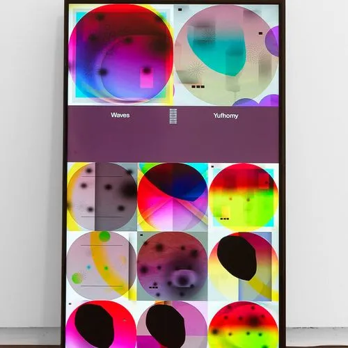 This fullscreen software autosurfs the massive genealogy of the 'death imitates language' project, containing the first 12.000 specimen, bred by a genetic algorithm, and selected by micro-feedback of the artist   

offline, duration infinite, not interactive, silent   

By Harm van den Dorpel, 2016   

This Ethereum NFT version was programmed and deployed in 2018. A maximum of 100 tokens can be minted.   

[View Autobreeder (lite) web version](https://deathimitateslanguage.harmvandendorpel.com/autobreeder/cropped.html)   

The artist retains all copyrights of the assets referenced by this NFT.