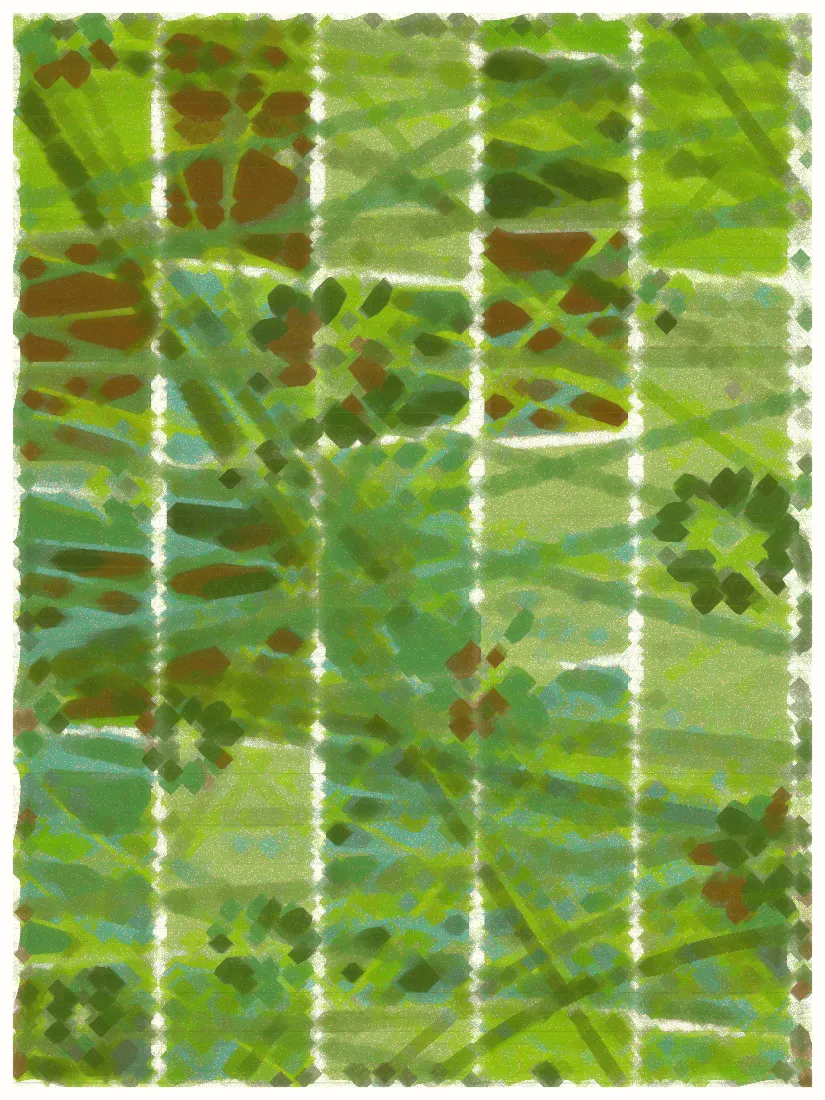 Planes and vectors are intertwined into elaborate knotwork patterns that are reminiscent of a land once filled with endless forests, rivers, and wildlife. Named after a place of lush beauty nested deep in the heart of Virginia