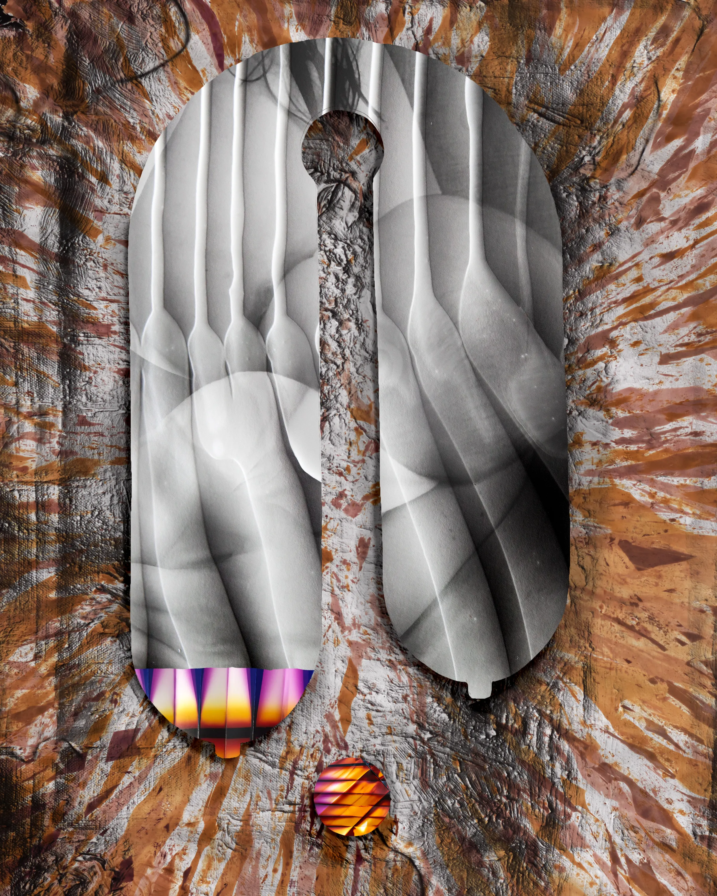 Assembly Curated and EUQINOM Gallery present “Rainbow Bruise,” the first collection of digitally native NFTs by Klea McKenna. In these new works, McKenna composites her handmade, analog photograms to make images that solely exist virtually. In “Rainbow Bruise,” McKenna continues to push the edges of photography acknowledging the shifting chasm between analog and digital life. Like their “IRL” sisters, her digital collages present a confounding blend of evidence and fiction within each image, but here the female body emerges as the subject, with a nod to the early human technologies that enabled the creation of effigies like the Venus of Willendorf. However, her icons are based on artifacts of our era: the shapes of unfolded boxes and the packaging of consumer goods, which resemble hands, nipples and vulvas. They reflect the artist’s experience of “mothering through the soft-apocalypse” and appear at once irreverent and sacred, yet another human paradox for our descendants to decipher.

Klea McKenna is known for cameraless photography and her innovative use of light-sensitive materials. Her work is held in several public collections, including San Francisco Museum of Modern Art, San Francisco, CA; Getty Museum, Los Angeles, CA; Museum of Fine Arts Boston, MA, and The Victoria & Albert Museum, London.
