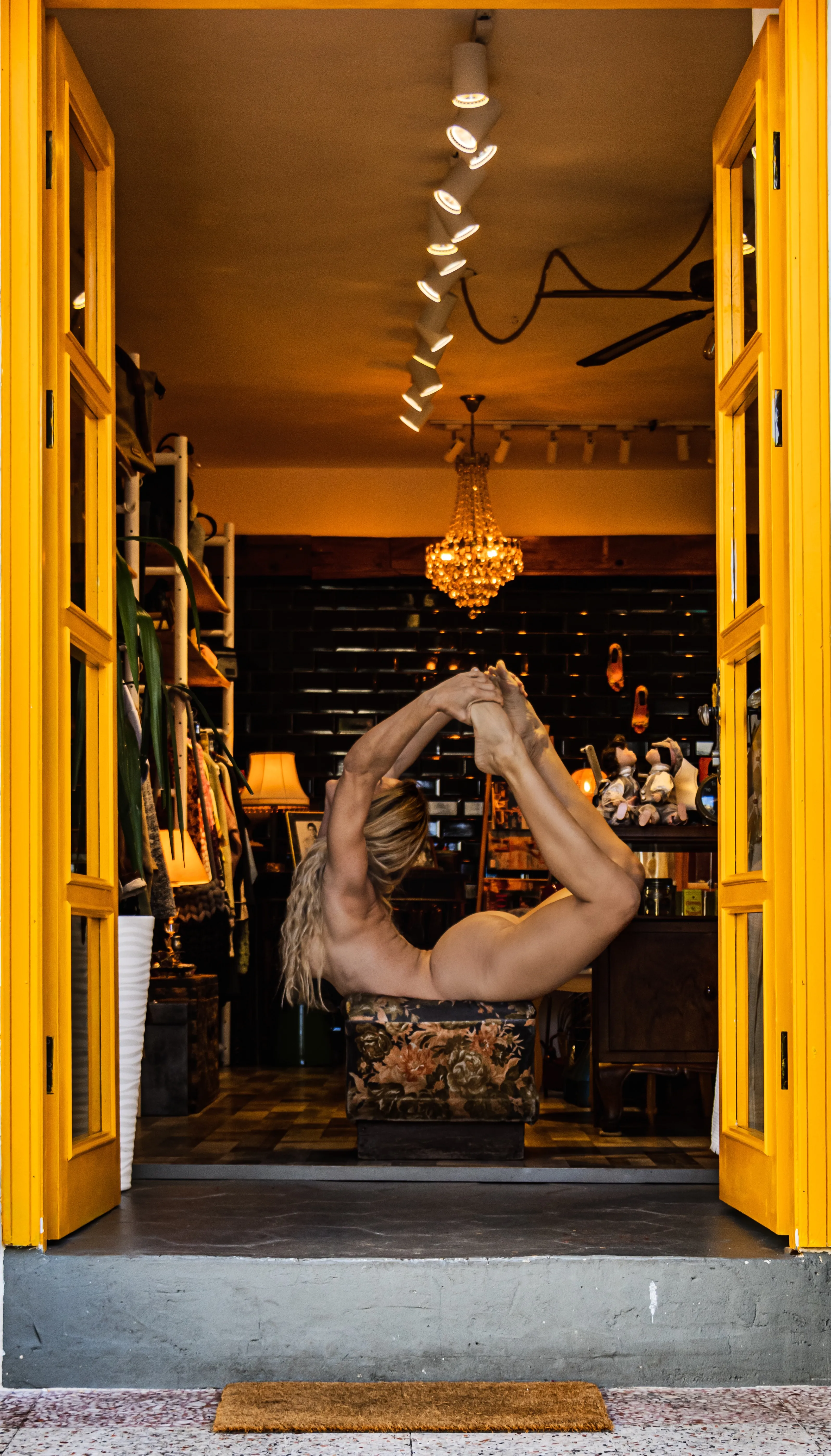 The golden gate to the psyche, painted with the color of the sun, invites you to delve into the depths of the mind, where fears are forgotten and the canvas of self awaits to be uncovered.