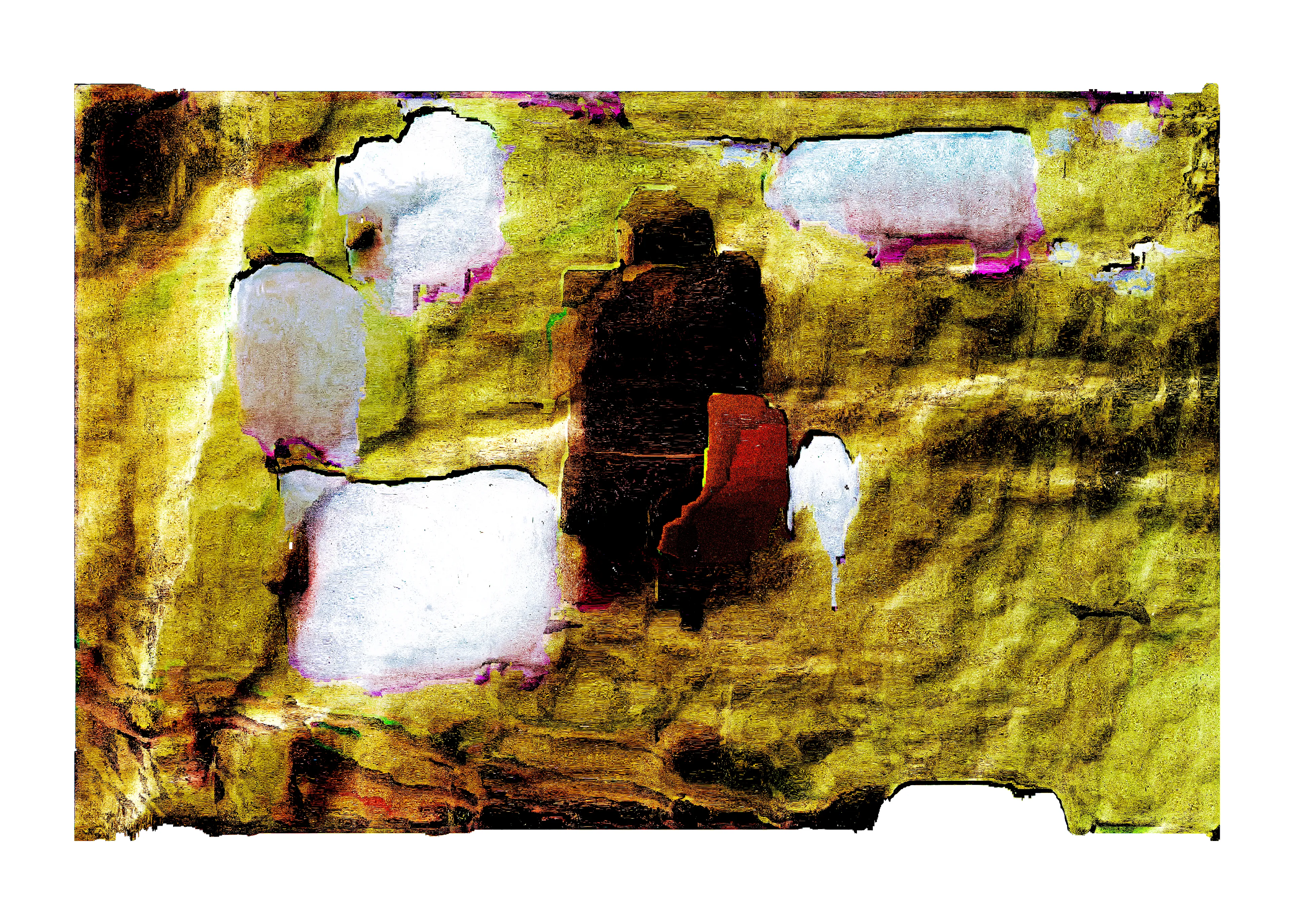 some fresh gameplay... just enjoying whatever i can do in this world... living up to the nostalgia... shearing some sheeps and shit.

a play of distortion with digital illustration and collage.

contains bidder's edition. the piece will be revealed and distributed after the auction of "new account".