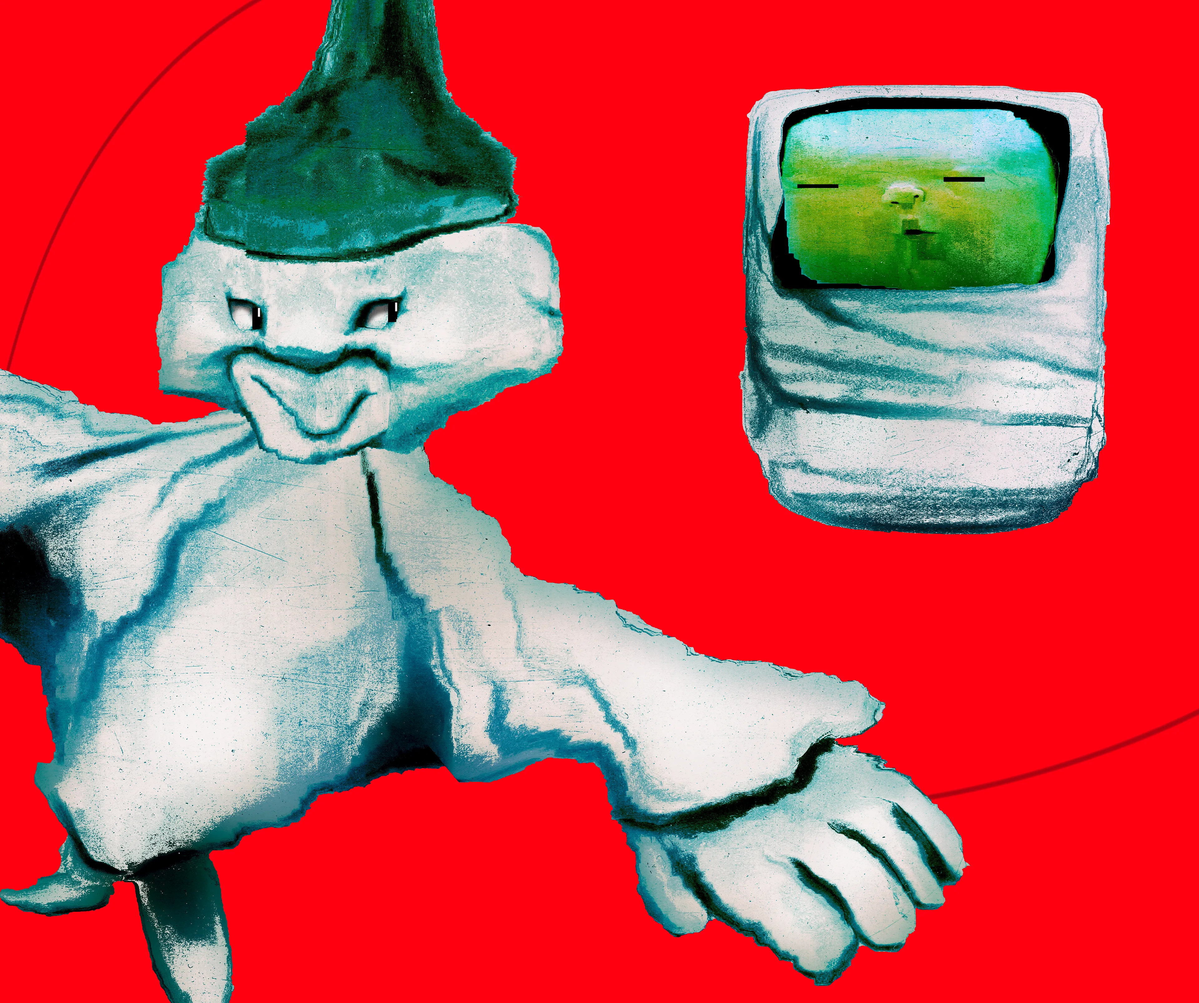 this was me as a baby (the figure on the left)

a play of distortion in pop culture with digital illustration.