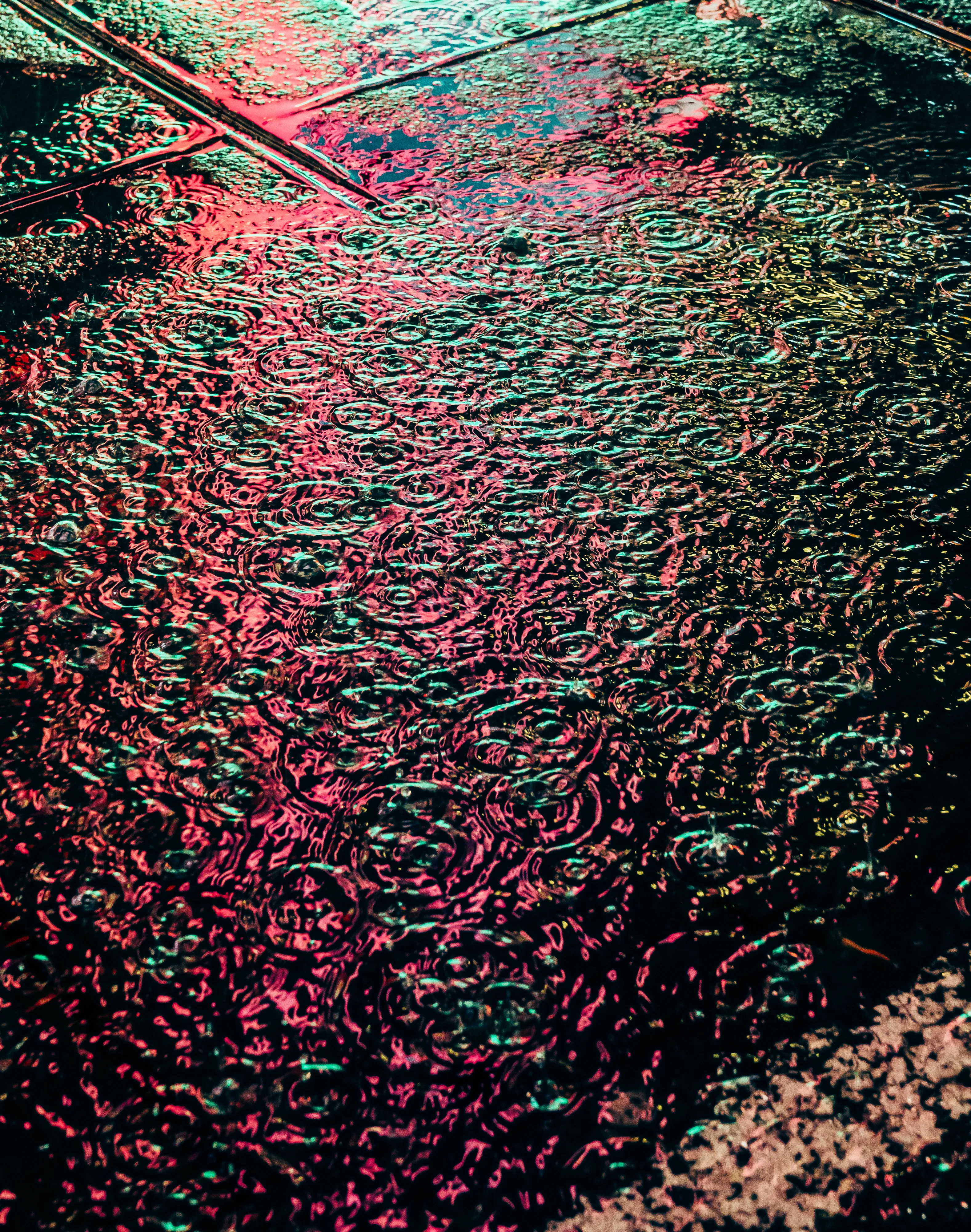 Drip Drop is an ode to the generative beauty of a universe unwinding. 1111 1/1 photographs of rain hitting puddles in Times Square, New York City. Rarity is determined by machine vision detecting a wide range of variables.