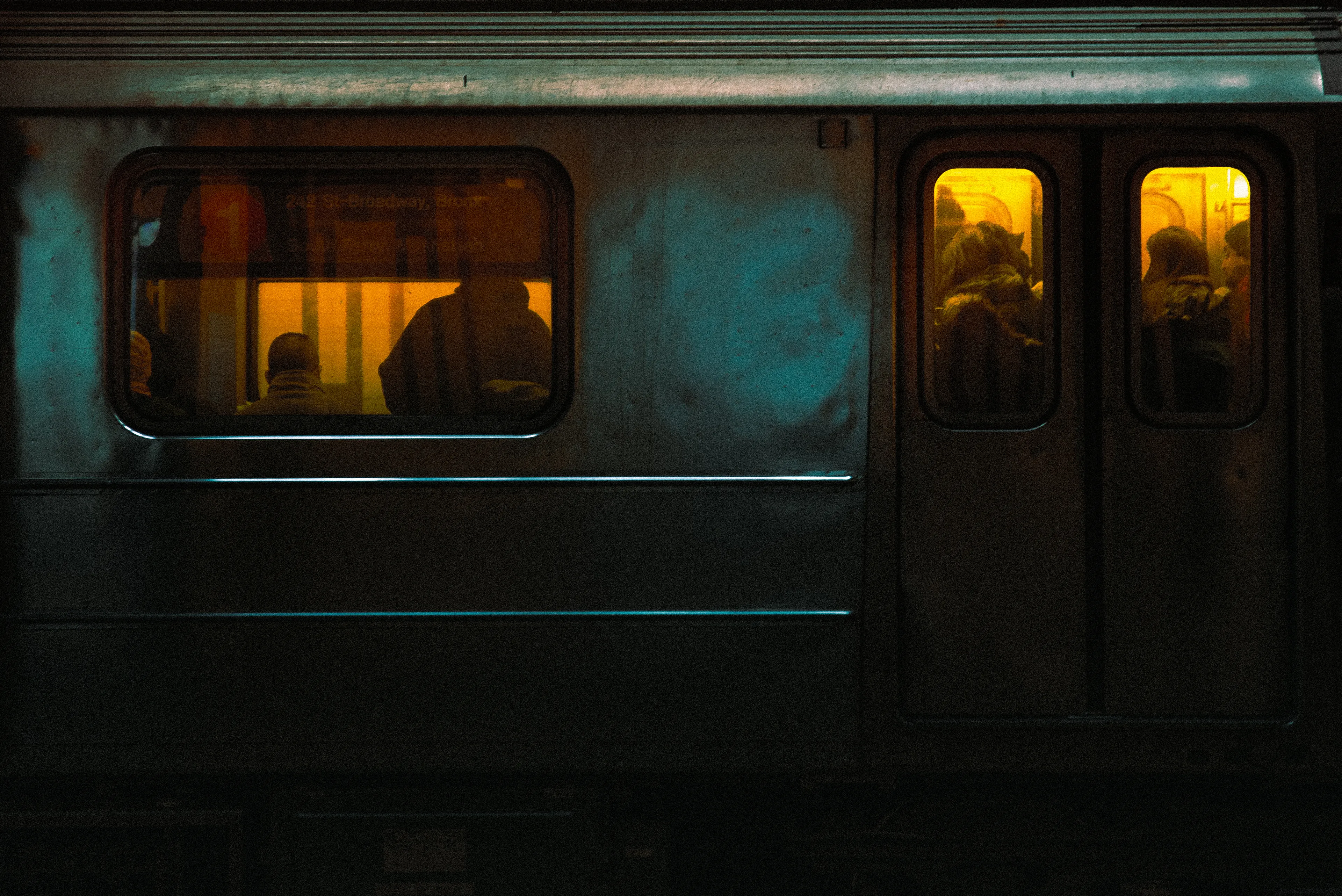 This is one of those moments that has inhabitants in the frame but really no one in particular. I was almost alone in the train station when this train of commuters appeared and completely shifted the space.