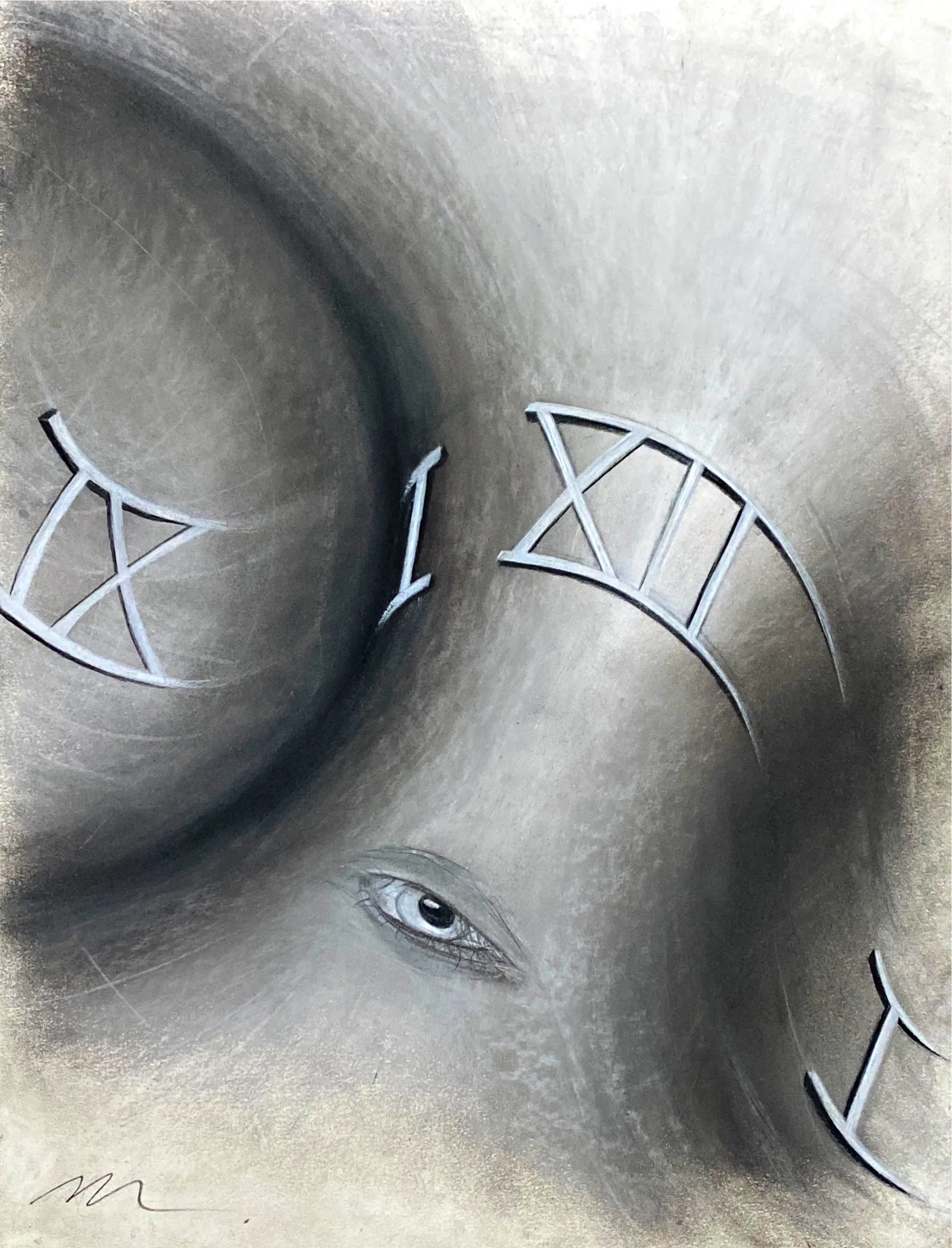 charcoal on 11x14 paper

created in New York, NY 

physical included in final sale