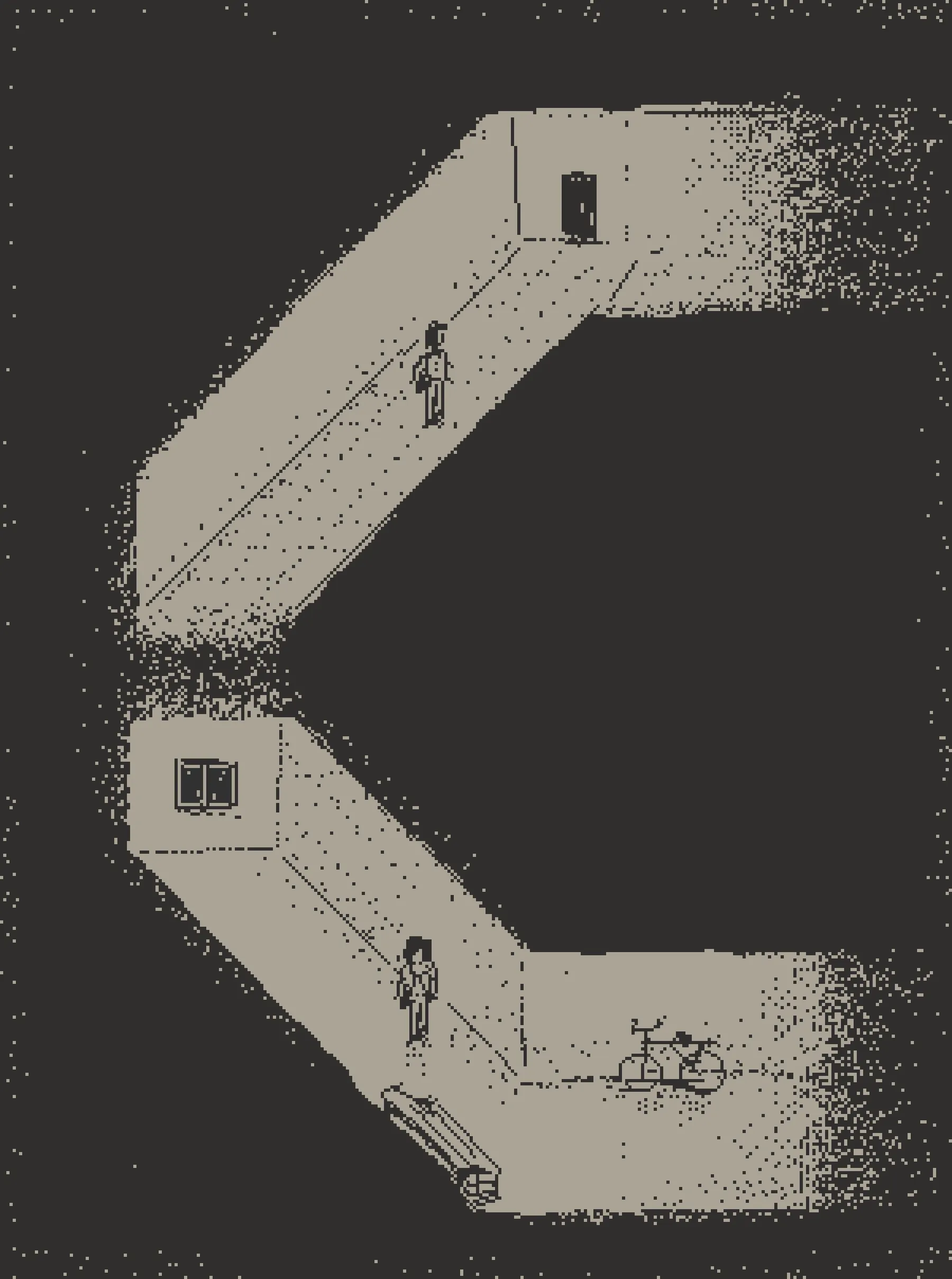 镜像空间

2022  
403*300 p

This series is about isolated lonely spaces.  
Spaces like being in an elevator, locked-down rooms during the pandemic, out-of-boundry video game moments or the broken time-space.