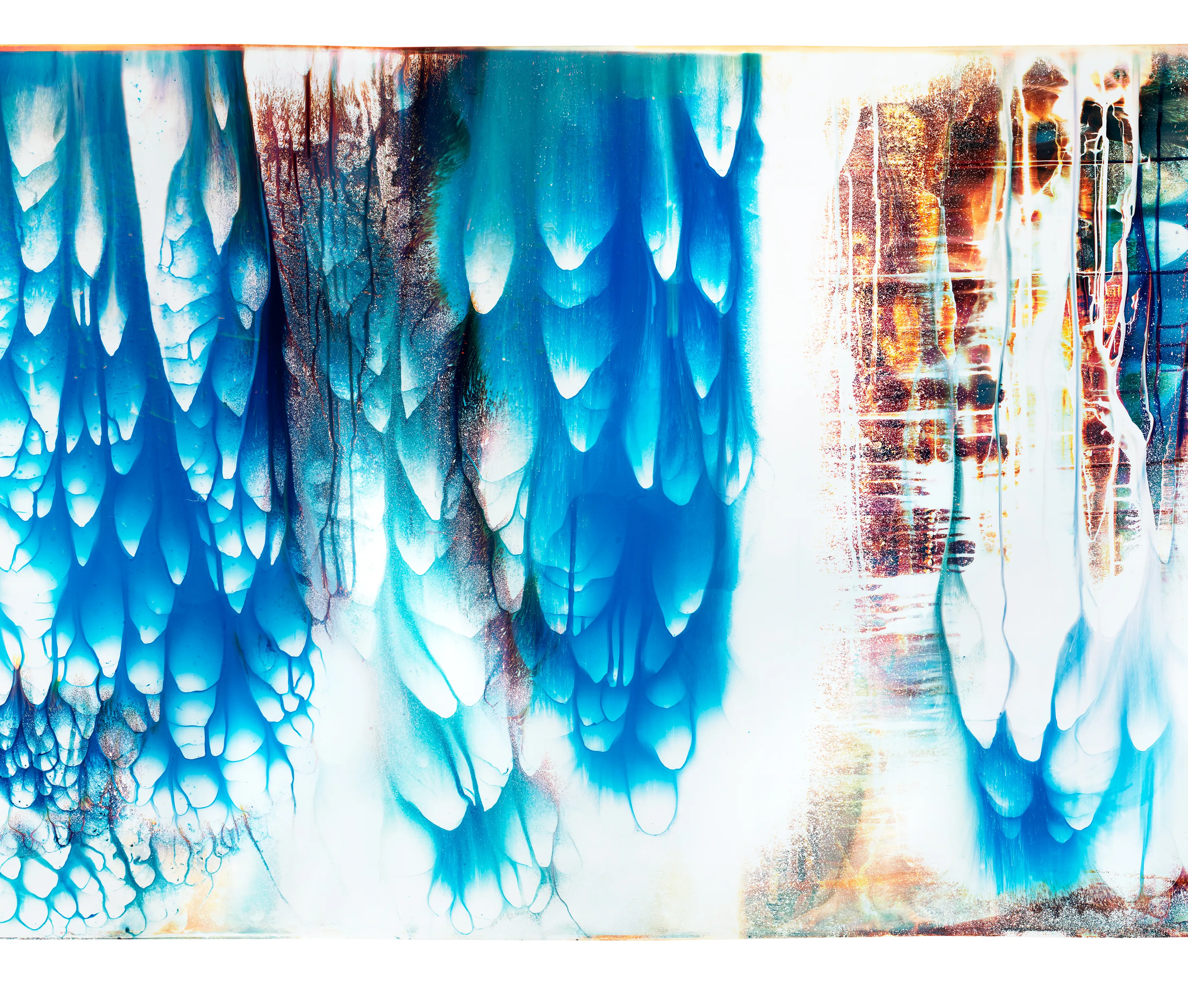 Zome.art presents 154ever, a collection of 30 images by artist Mariah Robertson. Using a large roll of photographic paper, and deploying a myriad of analogue techniques, Robertson created a single tapestry over the course of several days in the darkroom. She then photographed the tapestry, and divided it into 30 discrete images, now available as NFTs.The images will be revealed as they are collected, and will also be stitched together and displayed here: https://art.zome.art/robertson/154ever/. Once all 30 images are collected, the tapestry will be complete, and an NFT of the final piece will be airdropped to each primary collector. Each primary collector will own both a piece of the tapestry, as well as an edition of the completed tapestry. This is a unique opportunity to own both a part and a whole of a large scale unique work by the artist, previously unavailable, and now archived on the blockchain.

Mariah Robertson (b. 1975) received her BA from University of California, Berkeley and her MFA from Yale University. She has exhibited widely at institutions such as MoMA PS1 and The International Center of Photography. Her work is in the collections of the Whitney Museum of American Art, New York; Museum of Modern Art, New York and the Los Angeles County Museum of Art, among others. Mariah Robertson lives and works in Brooklyn, New York.