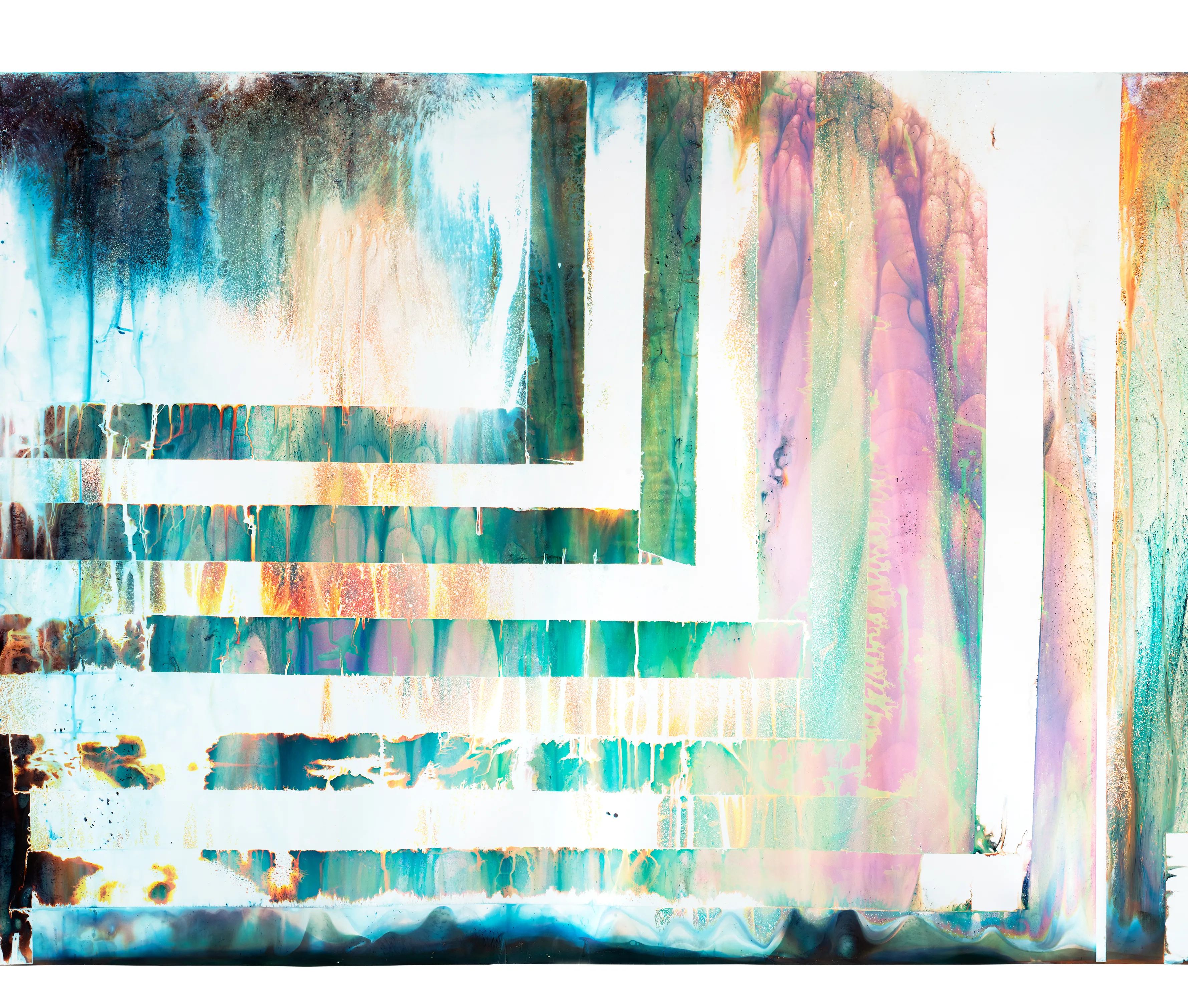 Zome.art presents 154ever, a collection of 30 images by artist Mariah Robertson. Using a large roll of photographic paper, and deploying a myriad of analogue techniques, Robertson created a single tapestry over the course of several days in the darkroom. She then photographed the tapestry, and divided it into 30 discrete images, now available as NFTs. The images will be revealed as they are collected, and will also be stitched together and displayed here: https://art.zome.art/robertson/154ever/. Once all 30 images are collected, the tapestry will be complete, and an NFT of the final piece will be airdropped to each primary collector. Each primary collector will own both a piece of the tapestry, as well as an edition of the completed tapestry. This is a unique opportunity to own both a part and a whole of a large scale unique work by the artist, previously unavailable, and now archived on the blockchain.

Mariah Robertson (b. 1975) received her BA from University of California, Berkeley and her MFA from Yale University. She has exhibited widely at institutions such as MoMA PS1 and The International Center of Photography. Her work is in the collections of the Whitney Museum of American Art, New York; Museum of Modern Art, New York and the Los Angeles County Museum of Art, among others. Mariah Robertson lives and works in Brooklyn, New York.