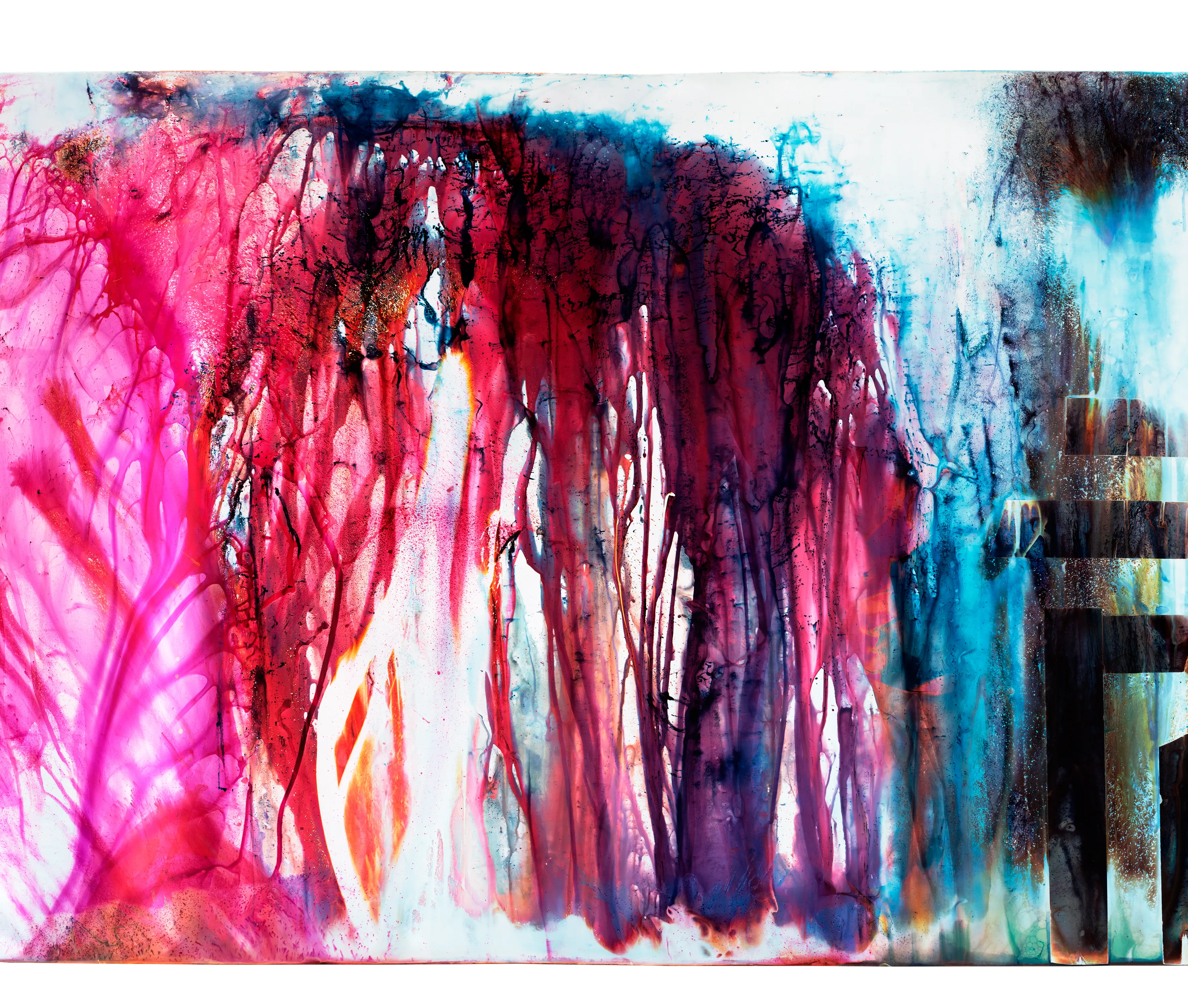 Zome.art presents 154ever, a collection of 30 images by artist Mariah Robertson. Using a large roll of photographic paper, and deploying a myriad of analogue techniques, Robertson created a single tapestry over the course of several days in the darkroom. She then photographed the tapestry, and divided it into 30 discrete images, now available as NFTs. 
The images will be revealed as they are collected, and will also be stitched together and displayed here: https://art.zome.art/robertson/154ever/. Once all 30 images are collected, the tapestry will be complete, and an NFT of the final piece will be airdropped to each primary collector. Each primary collector will own both a piece of the tapestry, as well as an edition of the completed tapestry. This is a unique opportunity to own both a part and a whole of a large scale unique work by the artist, previously unavailable, and now archived on the blockchain.

Mariah Robertson (b. 1975) received her BA from University of California, Berkeley and her MFA from Yale University. She has exhibited widely at institutions such as MoMA PS1 and The International Center of Photography. Her work is in the collections of the Whitney Museum of American Art, New York; Museum of Modern Art, New York and the Los Angeles County Museum of Art, among others. Mariah Robertson lives and works in Brooklyn, New York.