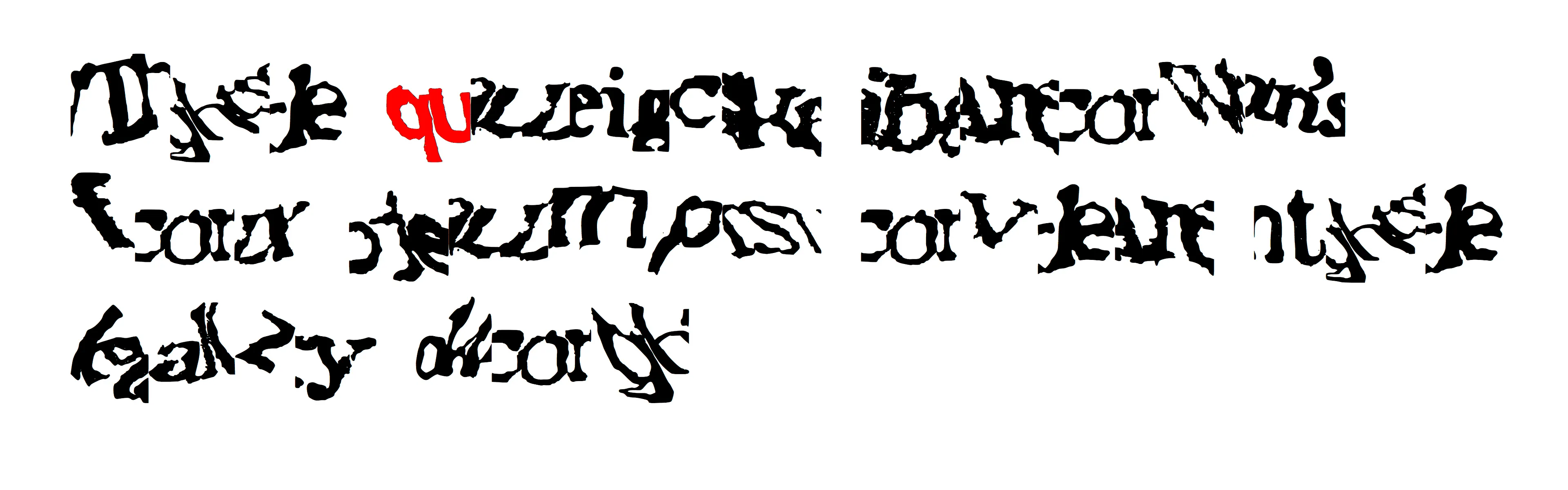 _reCAPTCHA.otf_ is a font derived from ink-on-paper drawings of reCAPTCHA texts. These distorted word forms were excerpted from scans of printed material that Google's machine readers had been unable to transcribe. Humans transcribing the reCAPTCHA texts were not only verifying their humanity via their English literacy in order to gain access to the website, but also freely helping Google transcribe previously undigitized text and improve its machine-reading capabilities. With the present acceleration of large language models, machines require increasingly massive volumes of quality text input for training purposes; they still depend on human labor to help them learn, and the parameters around what they will be fed are unclear. What machines seem to have the most trouble understanding—and inversely, what humans depend on to read efficiently—is context. With _reCAPTCHA.otf_, the source reCAPTCHAs have been cropped to include the smeared and wavering letters next to the character you are typing, producing new reCAPTCHAs where characters bleed into one another. Each of the 26 editions includes a different cluster of characters.