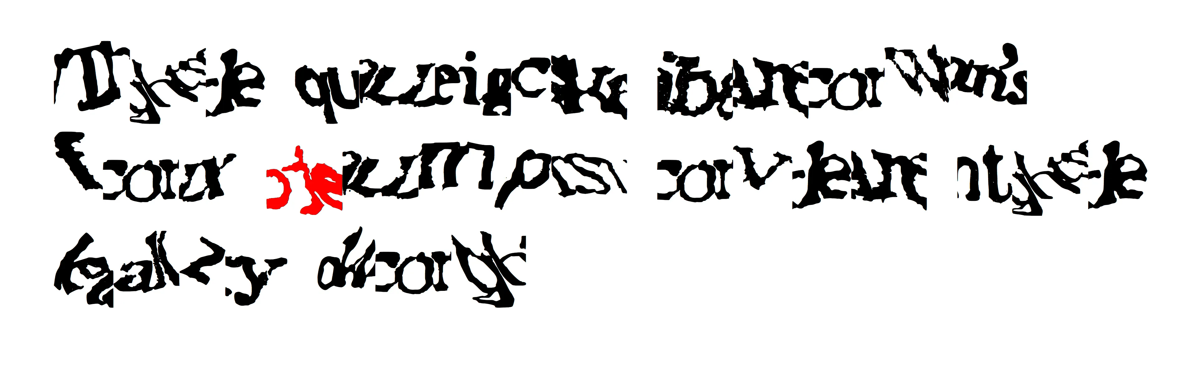 _reCAPTCHA.otf_ is a font derived from ink-on-paper drawings of reCAPTCHA texts. These distorted word forms were excerpted from scans of printed material that Google's machine readers had been unable to transcribe. Humans transcribing the reCAPTCHA texts were not only verifying their humanity via their English literacy in order to gain access to the website, but also freely helping Google transcribe previously undigitized text and improve its machine-reading capabilities. With the present acceleration of large language models, machines require increasingly massive volumes of quality text input for training purposes; they still depend on human labor to help them learn, and the parameters around what they will be fed are unclear. What machines seem to have the most trouble understanding—and inversely, what humans depend on to read efficiently—is context. With _reCAPTCHA.otf_, the source reCAPTCHAs have been cropped to include the smeared and wavering letters next to the character you are typing, producing new reCAPTCHAs where characters bleed into one another. Each of the 26 editions includes a different cluster of characters.