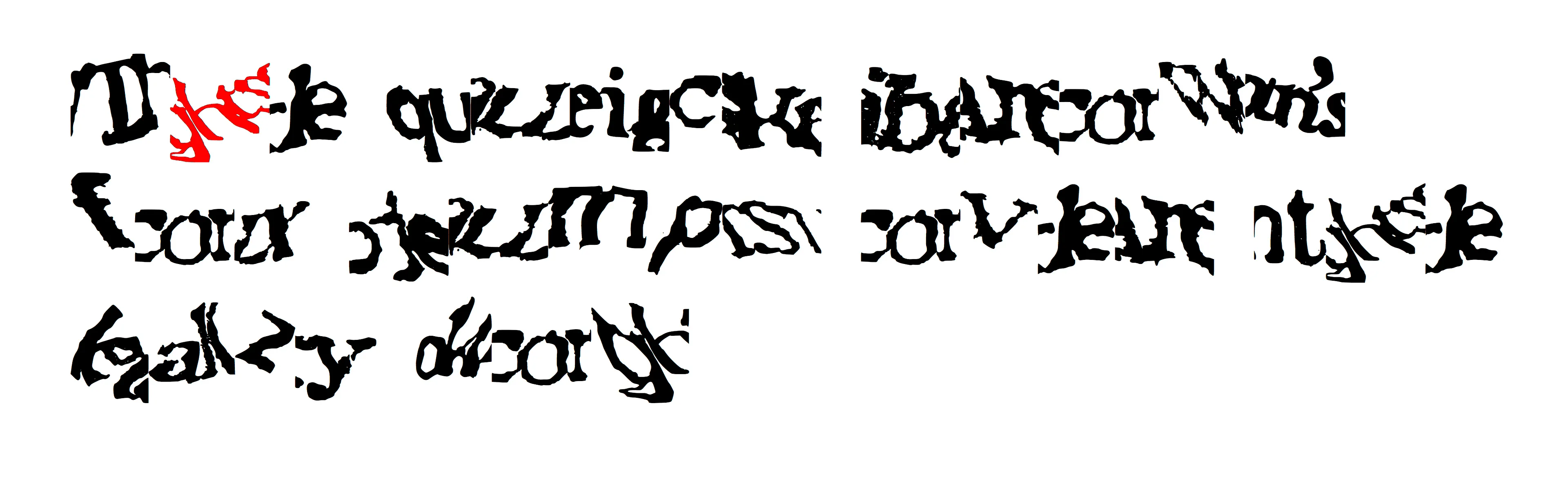 _reCAPTCHA.otf_ is a font derived from ink-on-paper drawings of reCAPTCHA texts. These distorted word forms were excerpted from scans of printed material that Google's machine readers had been unable to transcribe. Humans transcribing the reCAPTCHA texts were not only verifying their humanity via their English literacy in order to gain access to the website, but also freely helping Google transcribe previously undigitized text and improve its machine-reading capabilities. With the present acceleration of large language models, machines require increasingly massive volumes of quality text input for training purposes; they still depend on human labor to help them learn, and the parameters around what they will be fed are unclear. What machines seem to have the most trouble understanding—and inversely, what humans depend on to read efficiently—is context. With _reCAPTCHA.otf_, the source reCAPTCHAs have been cropped to include the smeared and wavering letters next to the character you are typing, producing new reCAPTCHAs where characters bleed into one another. Each of the 26 editions includes a different cluster of characters.