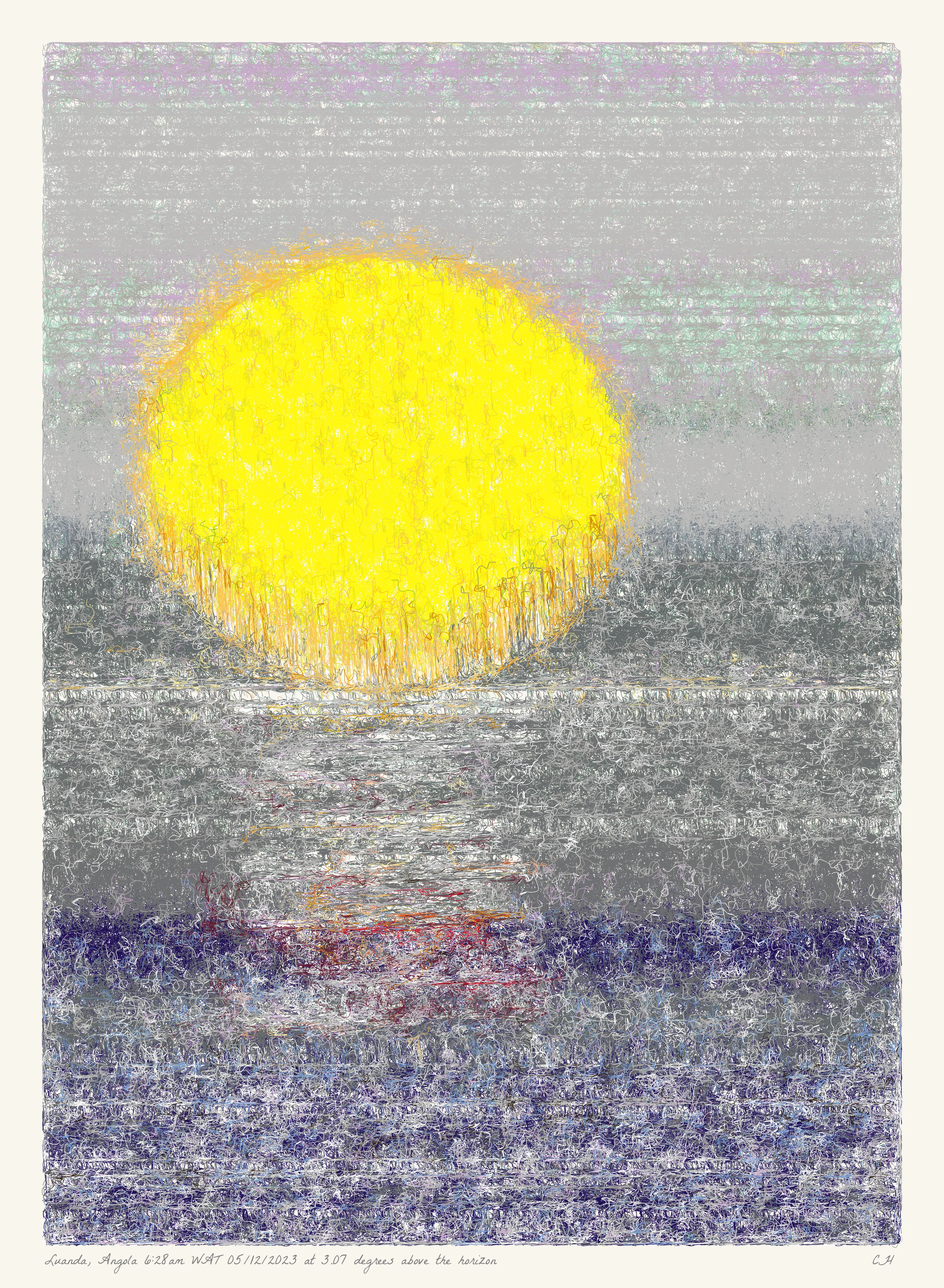 SOL is a collection of 365 generative paintings that captures a precise moment in time, when the sun is rising above the horizon. Each generative output is influenced by real world 2023 astronomical data. Every location, date, time and sunrise angle is unique. This information is recorded at the bottom of each piece and on the blockchain. Just like IRL, no two SOLs are alike.