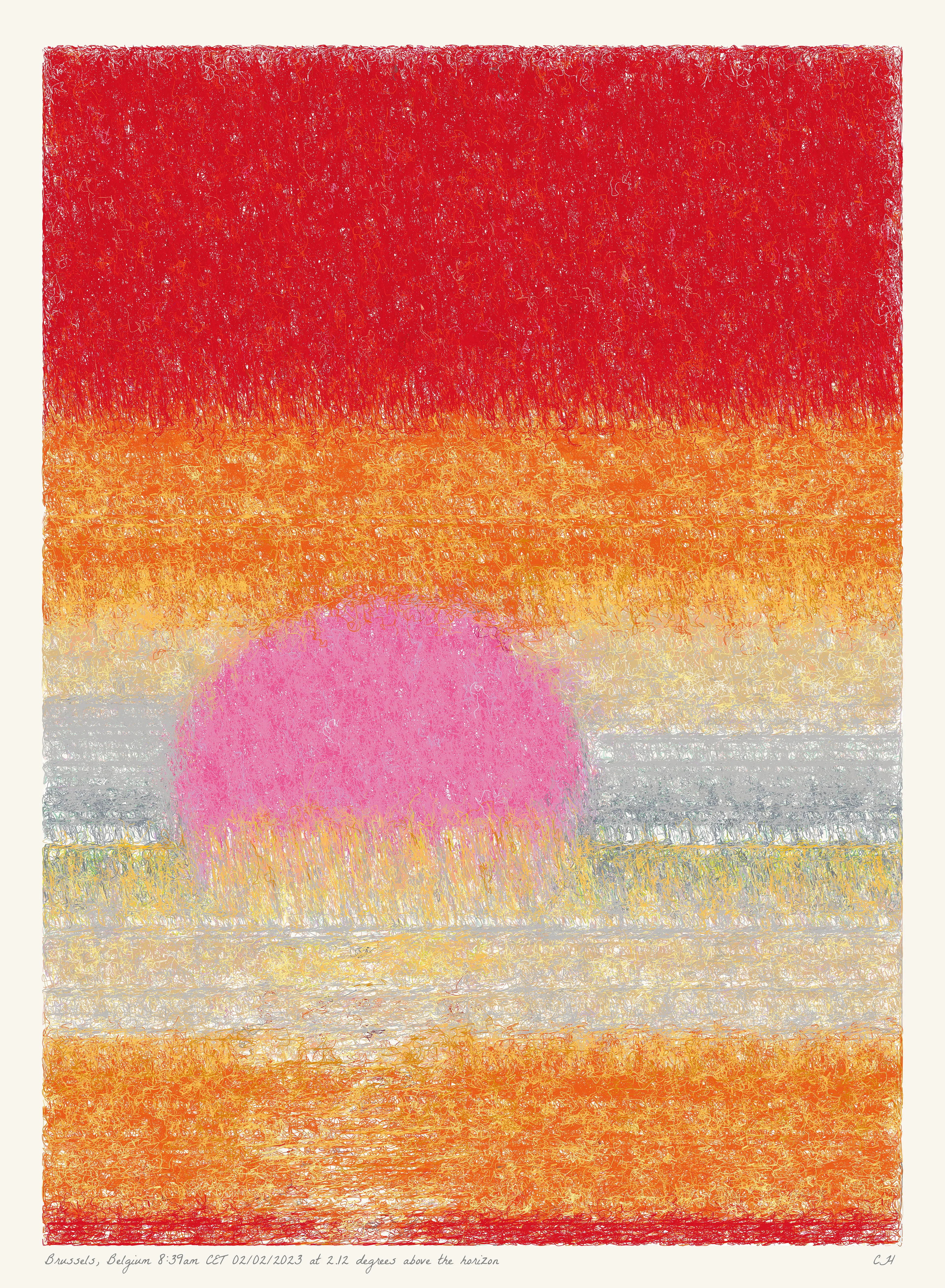 SOL is a collection of 365 generative paintings that captures a precise moment in time, when the sun is rising above the horizon. Each generative output is influenced by real world 2023 astronomical data. Every location, date, time and sunrise angle is unique. This information is recorded at the bottom of each piece and on the blockchain. Just like IRL, no two SOLs are alike.