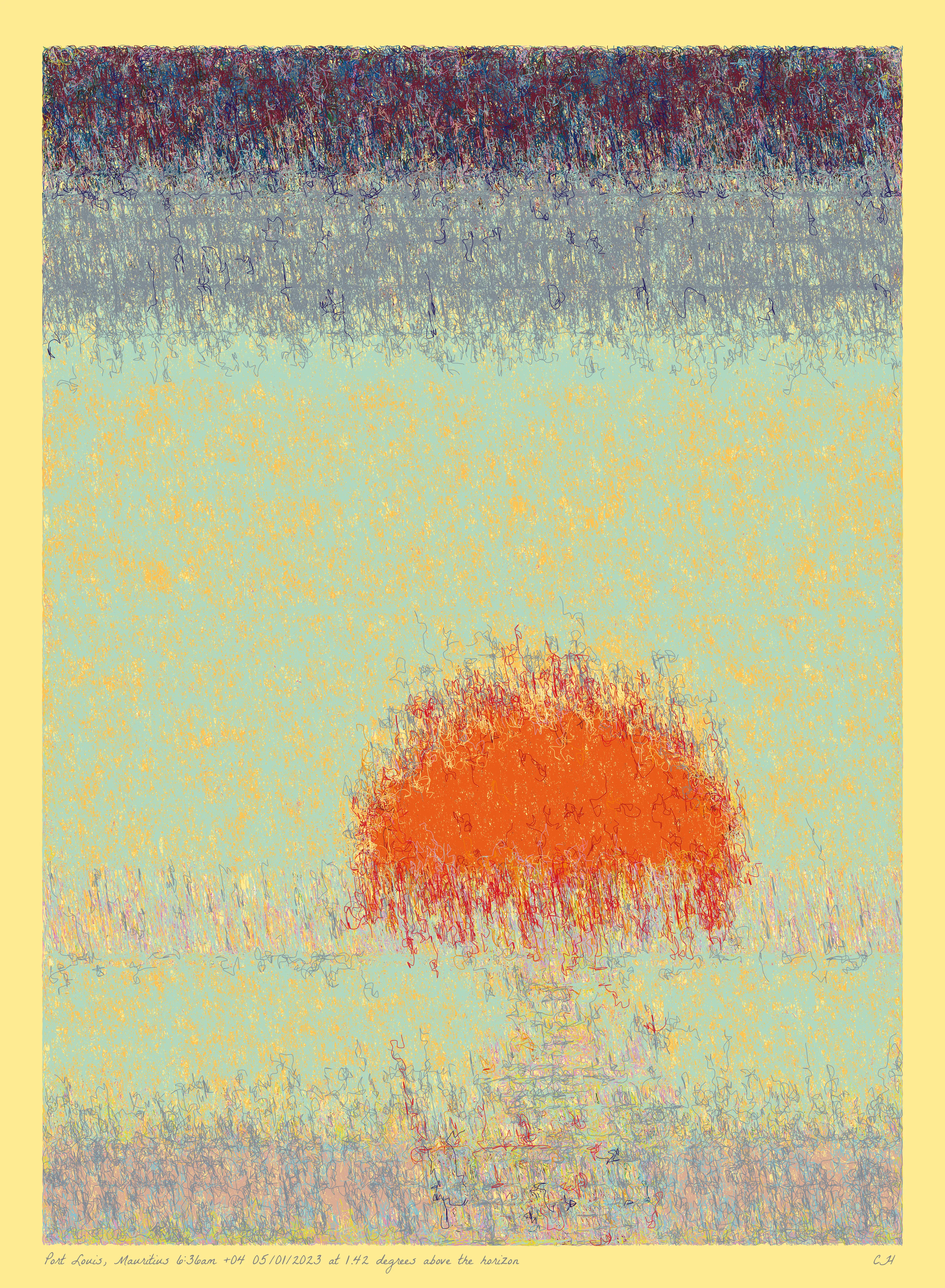 SOL is a collection of 365 generative paintings that captures a precise moment in time, when the sun is rising above the horizon. Each generative output is influenced by real world 2023 astronomical data. Every location, date, time and sunrise angle is unique. This information is recorded at the bottom of each piece and on the blockchain. Just like IRL, no two SOLs are alike.