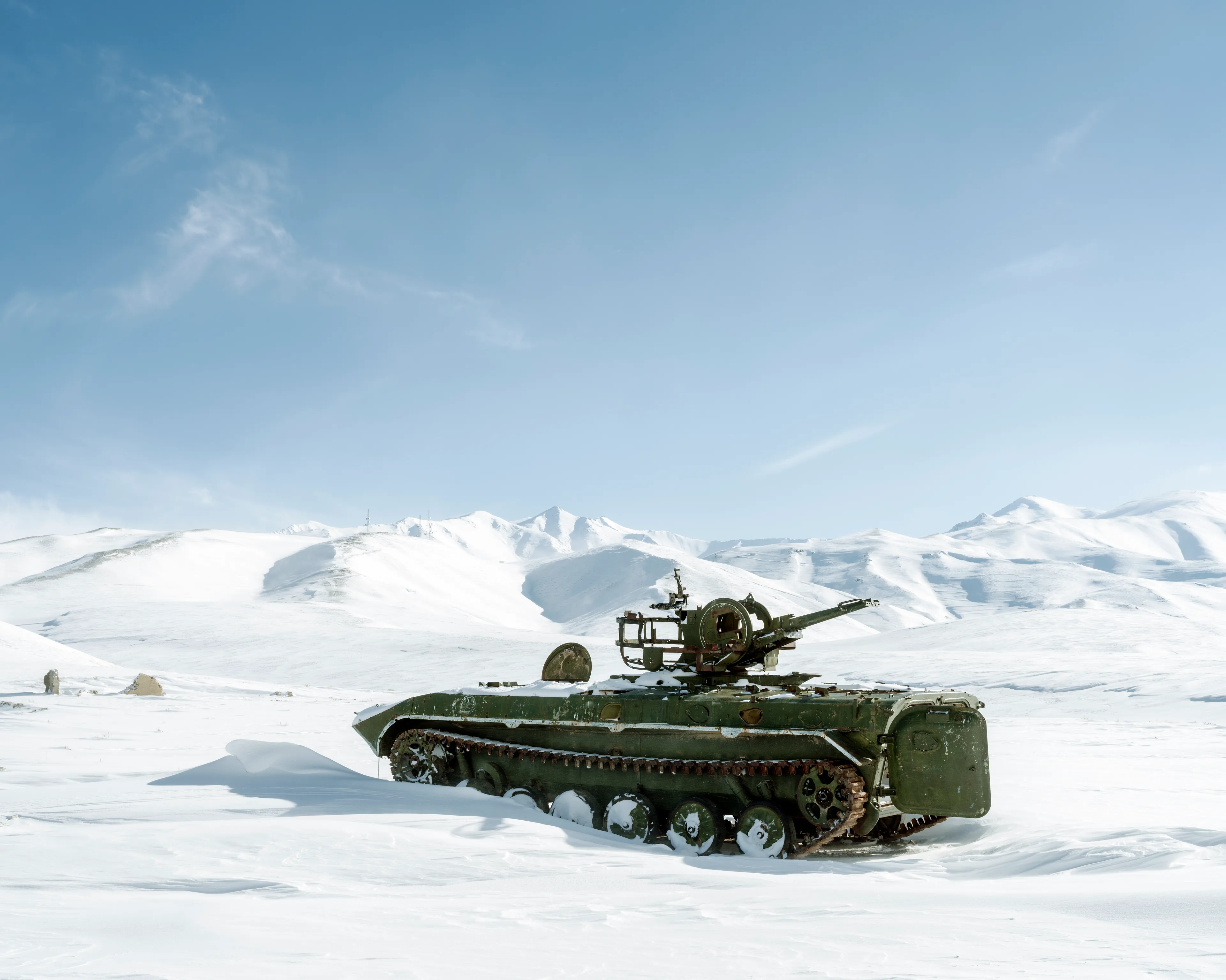 The Kabuler #6 by Lorenzo Meloni

AFGHANISTAN. Shibar Pass. January 2022.  A Soviet tank.

Afghanistan has been one of the most documented regions in the world for the last two decades, yet it remains a big mystery for the general audience who finds it hard to grasp the complete picture behind the constant reporting of breaking news.

This collection of 55 NFT is the first part of “The Kabuler” project, in which Lorenzo Meloni partners with Cristina de Middel to produce a full panoramic photograph of the current situation of the country, borrowing the treatment that the media provide to other destinations and topics that are not under constant scrutiny. 

The project will use the sections of a traditional magazine to propose a complete overview of Afghanistan with an editorial structure, that should prevent the audience from falling again into dramatic expectations.

Edition: 1 of 1

Commissioned by Obscura