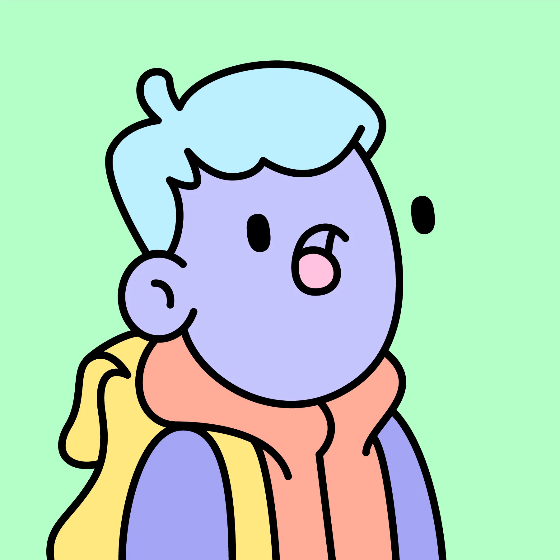 A community-driven collectibles project featuring art by Burnt Toast. Doodles come in a joyful range of colors, traits and sizes with a collection size of 10,000. Each Doodle allows its owner to vote for experiences and activations paid for by the Doodles Community Treasury. Burnt Toast is the working alias for Scott Martin, a Canadian–based illustrator, designer, animator and muralist.