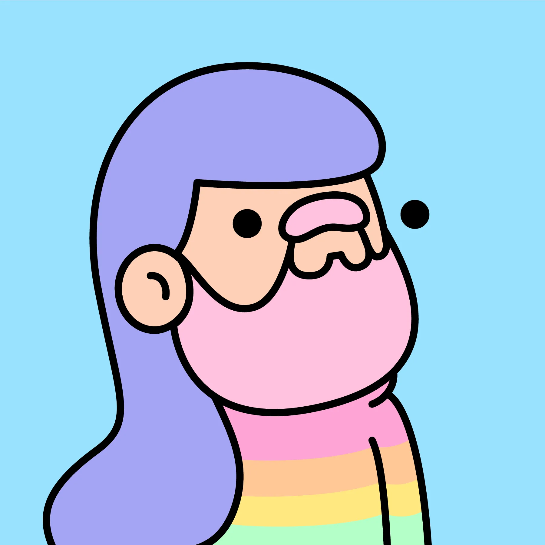 A community-driven collectibles project featuring art by Burnt Toast. Doodles come in a joyful range of colors, traits and sizes with a collection size of 10,000. Each Doodle allows its owner to vote for experiences and activations paid for by the Doodles Community Treasury. Burnt Toast is the working alias for Scott Martin, a Canadian–based illustrator, designer, animator and muralist.