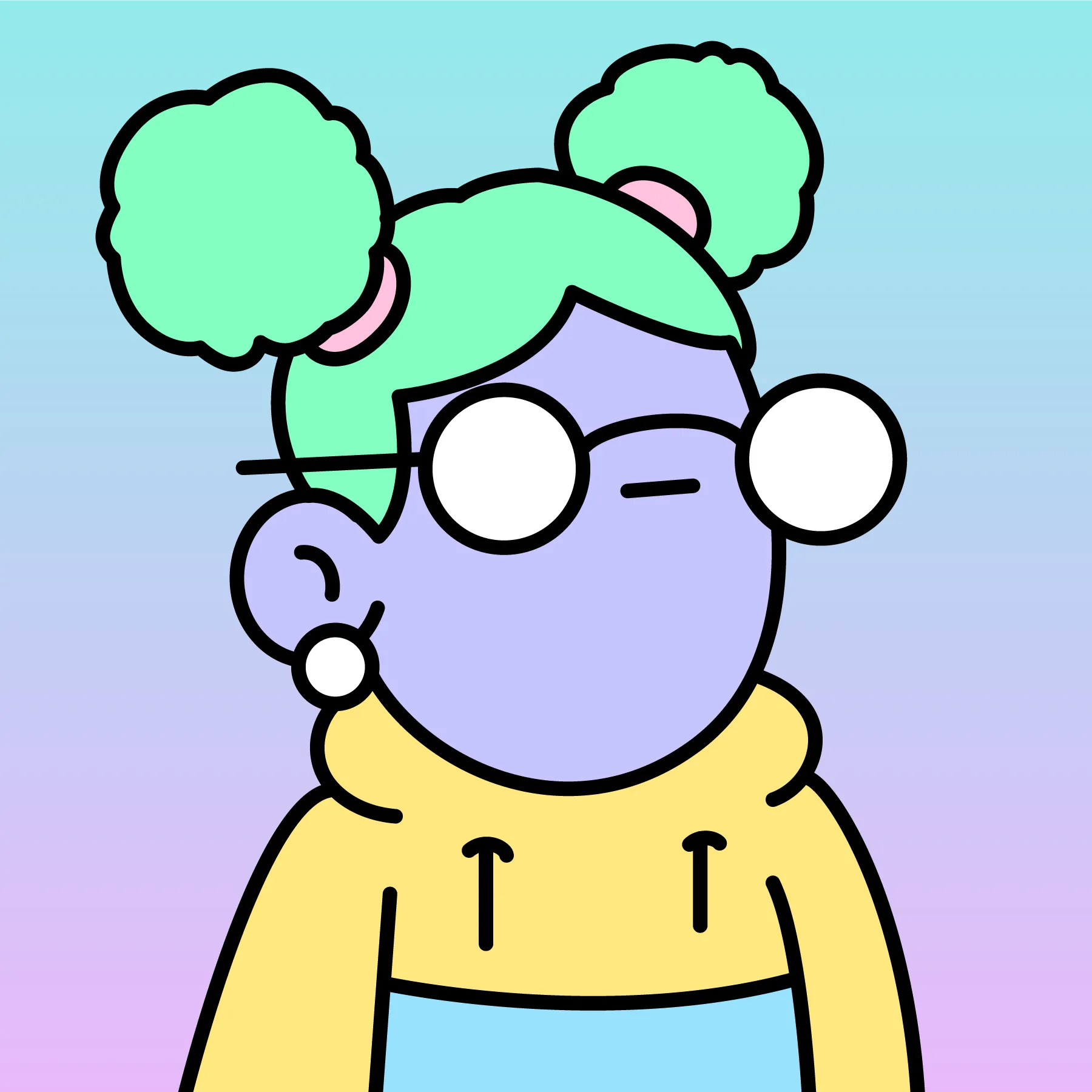 A community-driven collectibles project featuring art by Burnt Toast. Doodles come in a joyful range of colors, traits and sizes with a collection size of 10,000. Each Doodle allows its owner to vote for experiences and activations paid for by the Doodles Community Treasury. Burnt Toast is the working alias for Scott Martin, a Canadian–based illustrator, designer, animator and muralist.